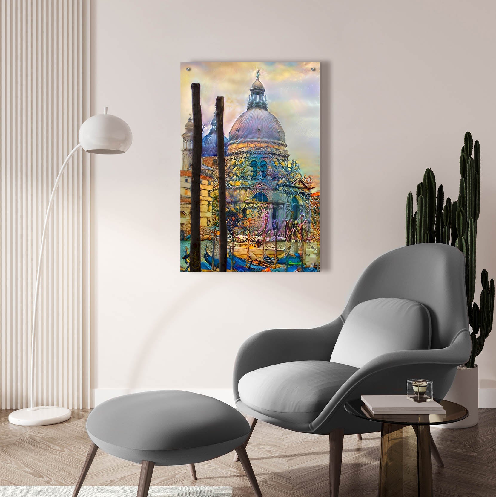 Epic Art 'Venice Italy The Salute Church of Saint Mary of Good Health' by Pedro Gavidia, Acrylic Glass Wall Art,24x36