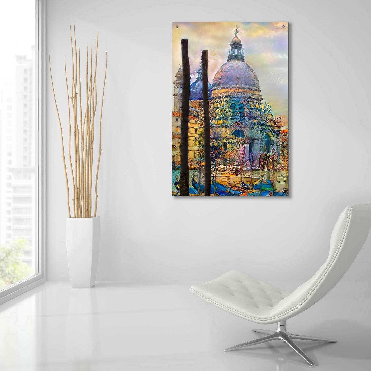 Epic Art 'Venice Italy The Salute Church of Saint Mary of Good Health' by Pedro Gavidia, Acrylic Glass Wall Art,24x36