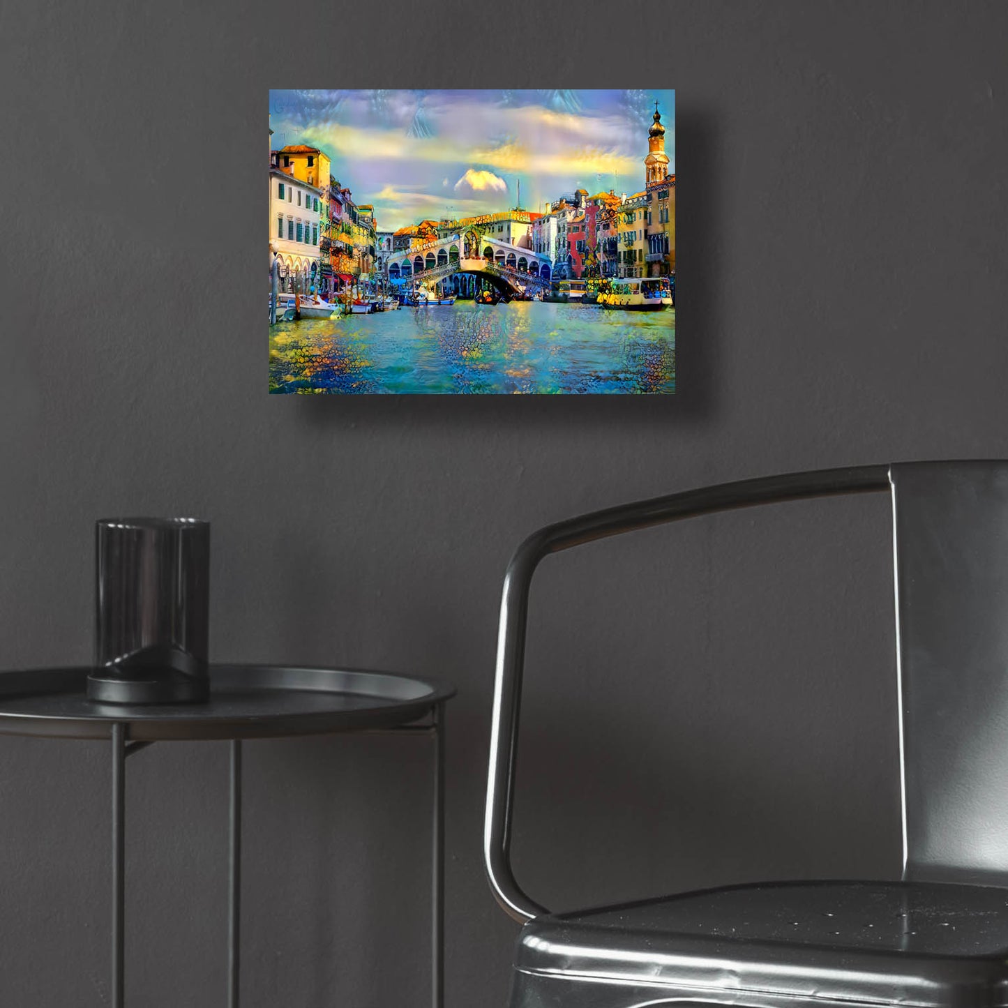 Epic Art 'Venice Italy Rialto Bridge' by Pedro Gavidia, Acrylic Glass Wall Art,16x12