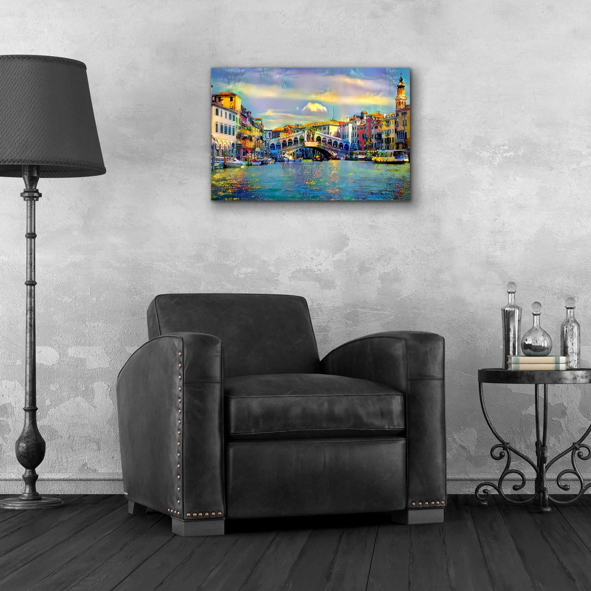 Epic Art 'Venice Italy Rialto Bridge' by Pedro Gavidia, Acrylic Glass Wall Art,24x16