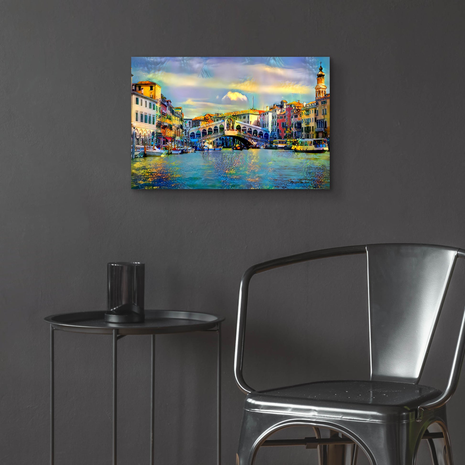 Epic Art 'Venice Italy Rialto Bridge' by Pedro Gavidia, Acrylic Glass Wall Art,24x16