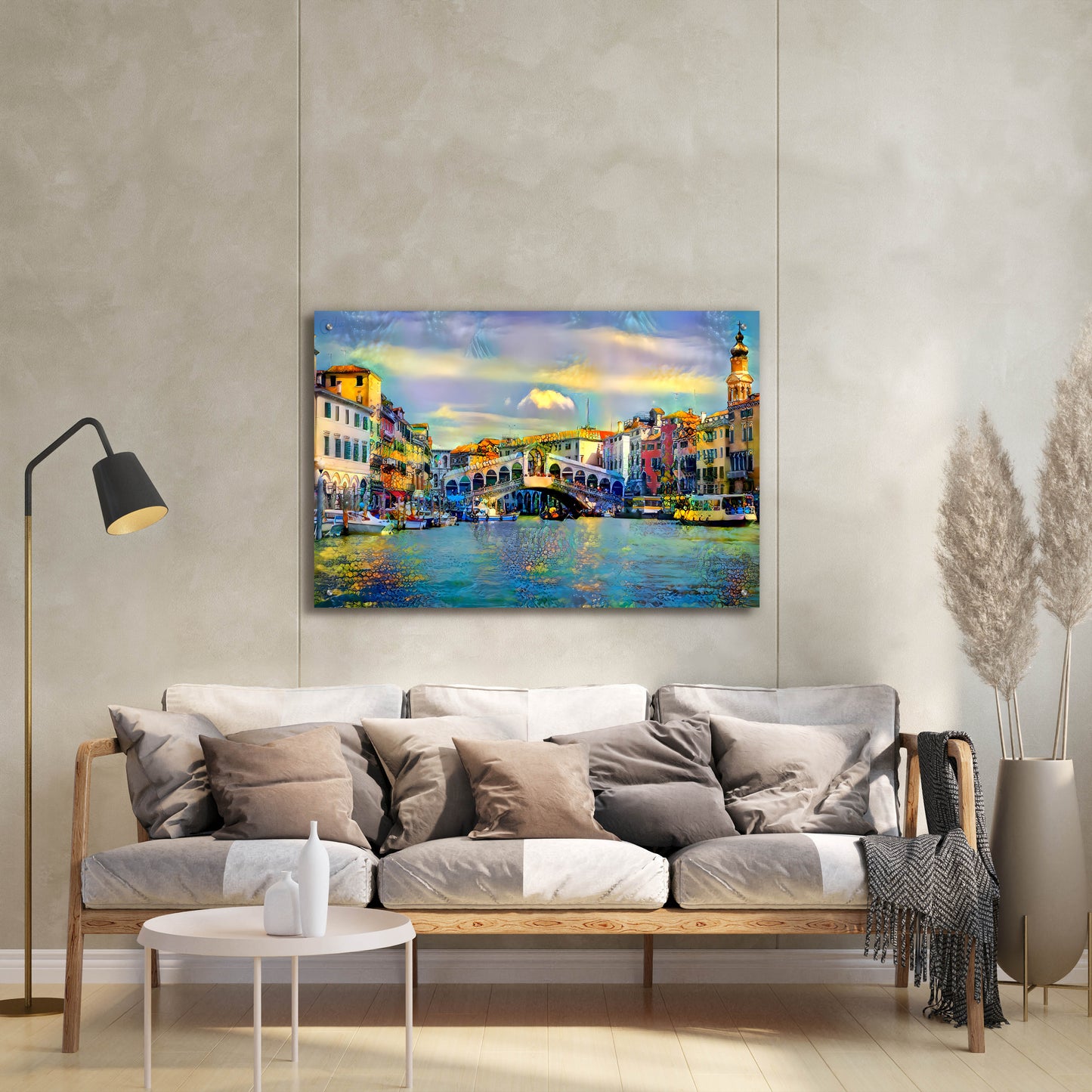 Epic Art 'Venice Italy Rialto Bridge' by Pedro Gavidia, Acrylic Glass Wall Art,36x24