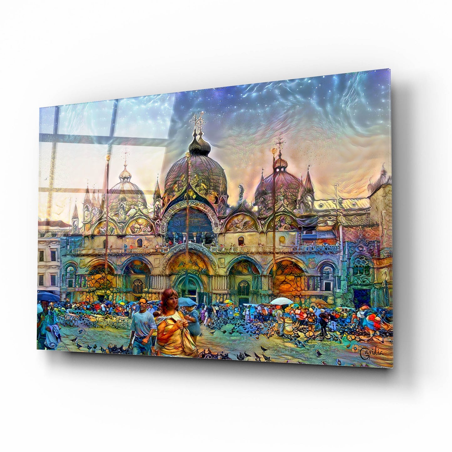 Epic Art 'Venice Italy Patriarchal Cathedral Basilica of Saint Mark' by Pedro Gavidia, Acrylic Glass Wall Art,16x12