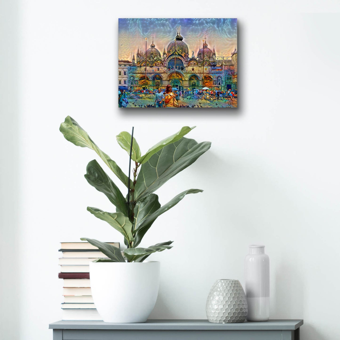 Epic Art 'Venice Italy Patriarchal Cathedral Basilica of Saint Mark' by Pedro Gavidia, Acrylic Glass Wall Art,16x12