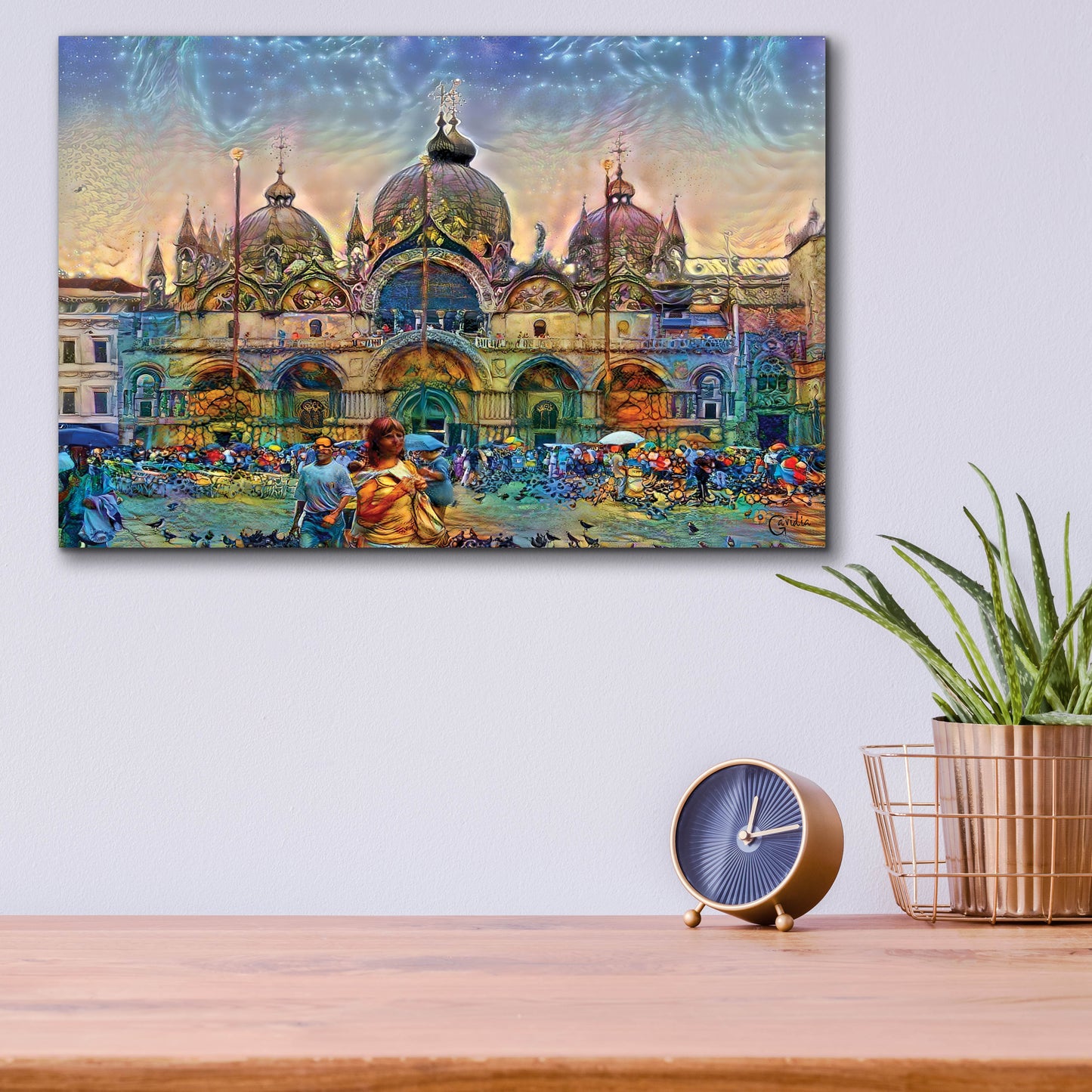 Epic Art 'Venice Italy Patriarchal Cathedral Basilica of Saint Mark' by Pedro Gavidia, Acrylic Glass Wall Art,16x12