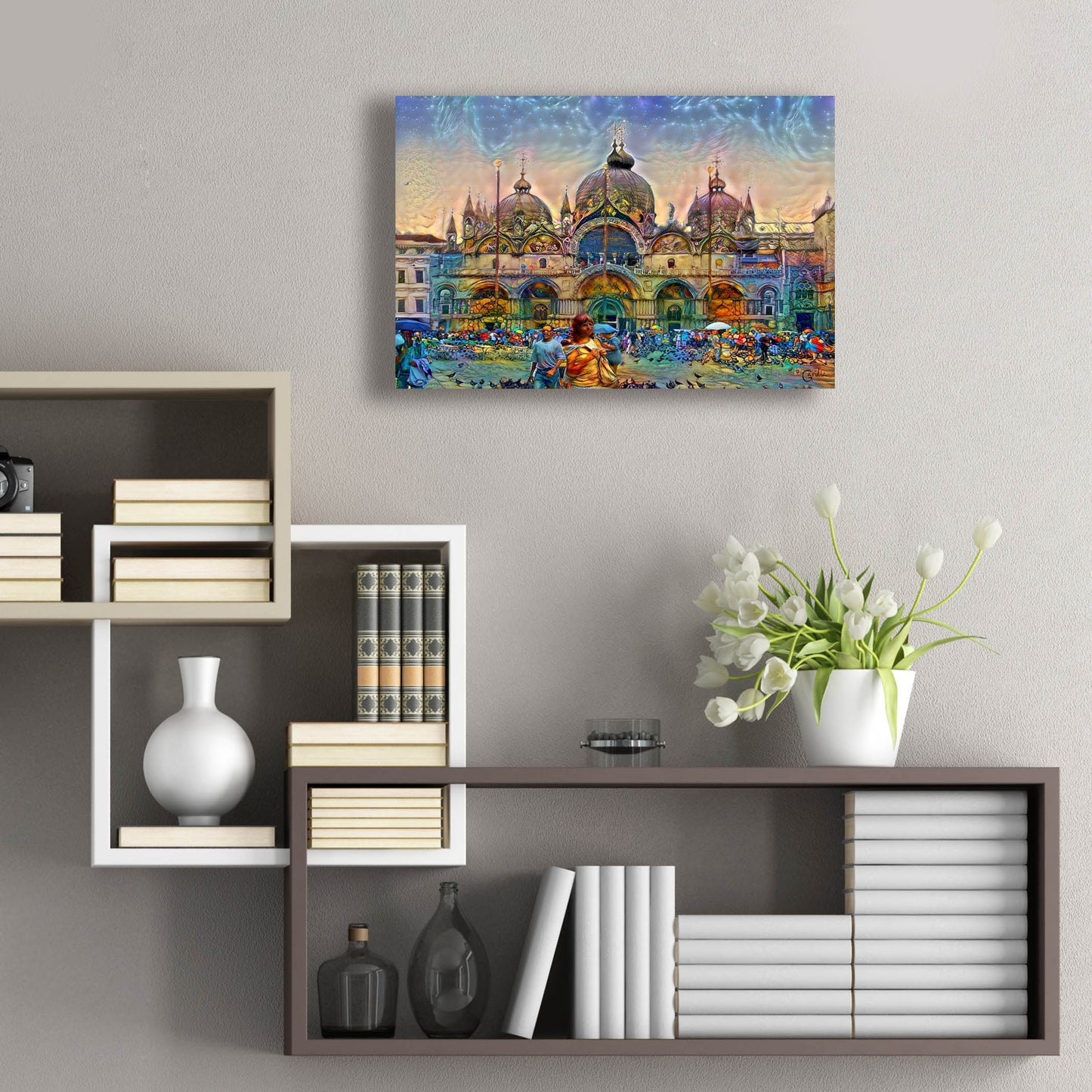 Epic Art 'Venice Italy Patriarchal Cathedral Basilica of Saint Mark' by Pedro Gavidia, Acrylic Glass Wall Art,24x16