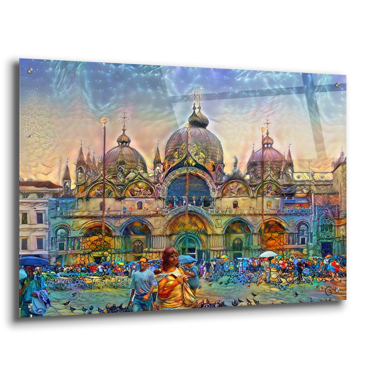 Epic Art 'Venice Italy Patriarchal Cathedral Basilica of Saint Mark' by Pedro Gavidia, Acrylic Glass Wall Art,36x24