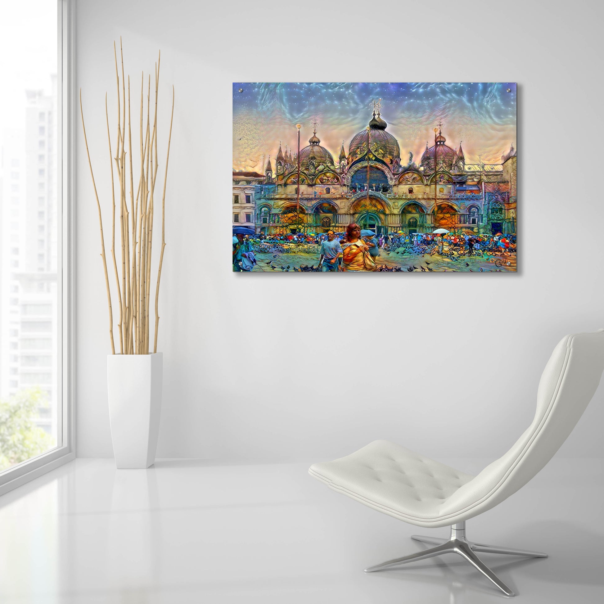 Epic Art 'Venice Italy Patriarchal Cathedral Basilica of Saint Mark' by Pedro Gavidia, Acrylic Glass Wall Art,36x24