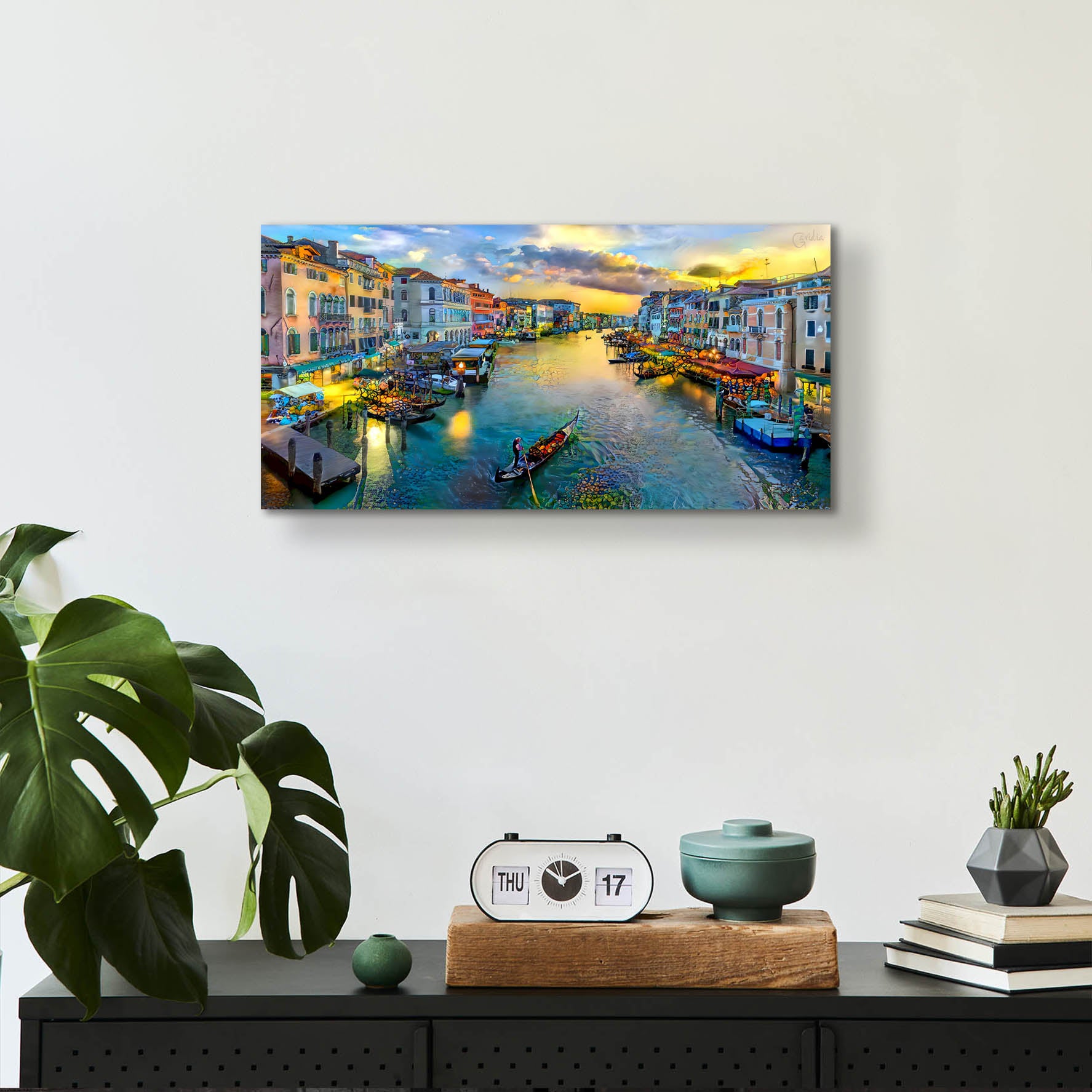 Epic Art 'Venice Italy Grand Canal' by Pedro Gavidia, Acrylic Glass Wall Art,24x12