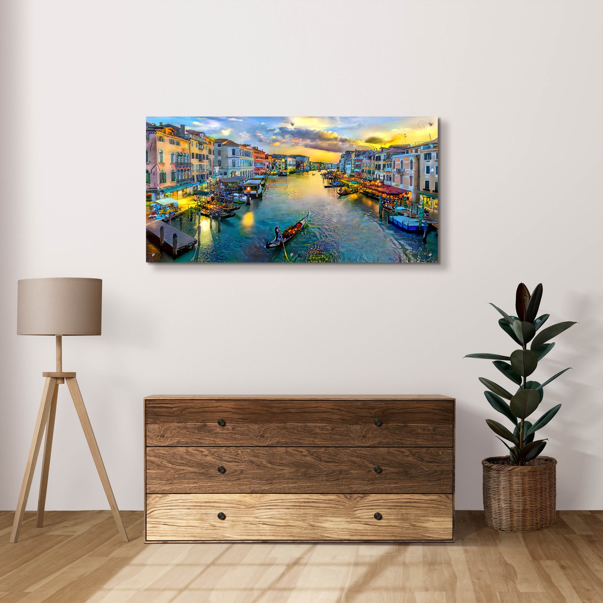 Epic Art 'Venice Italy Grand Canal' by Pedro Gavidia, Acrylic Glass Wall Art,48x24