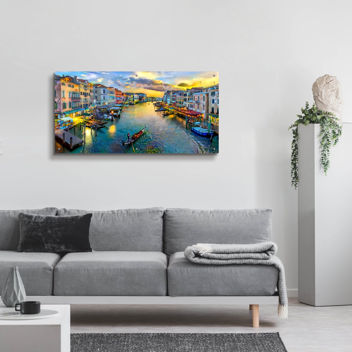 Epic Art 'Venice Italy Grand Canal' by Pedro Gavidia, Acrylic Glass Wall Art,48x24