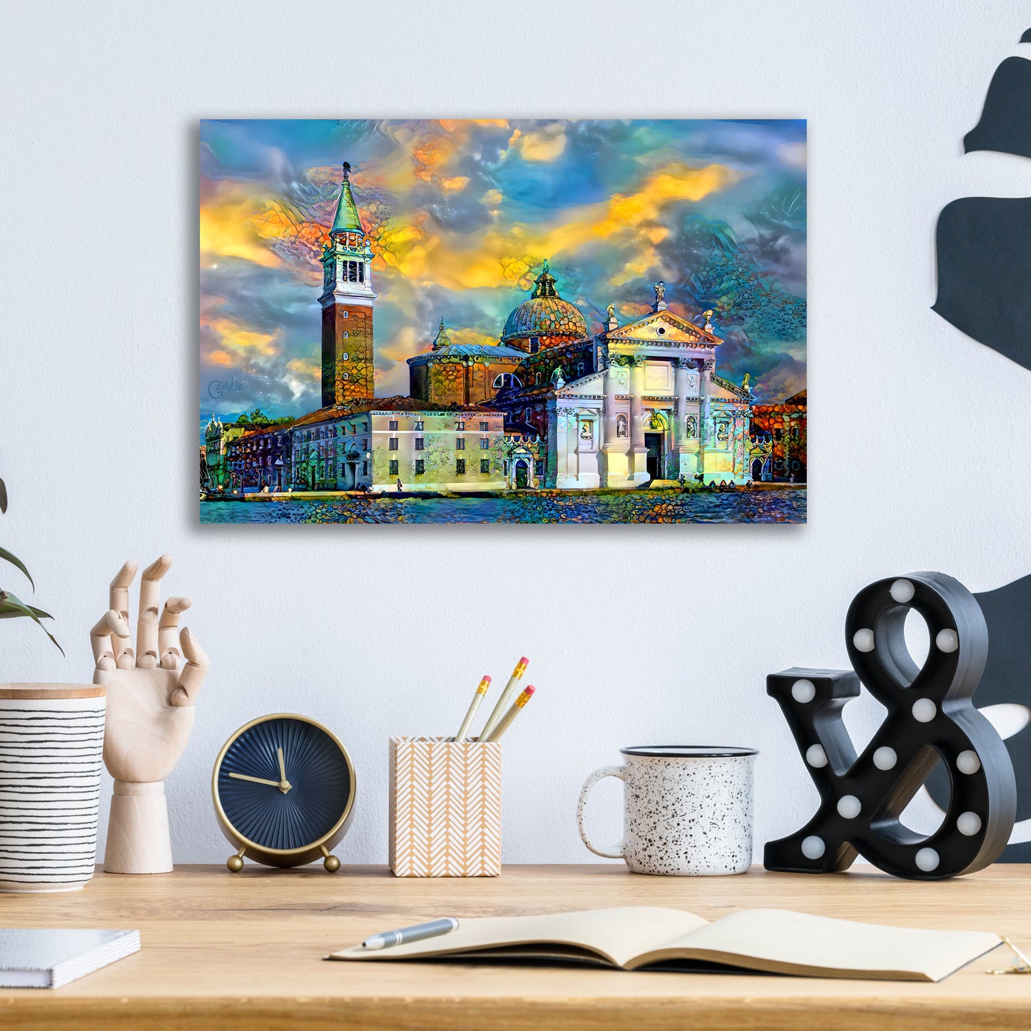 Epic Art 'Venice Italy Church of San Giorgio Maggiore' by Pedro Gavidia, Acrylic Glass Wall Art,16x12