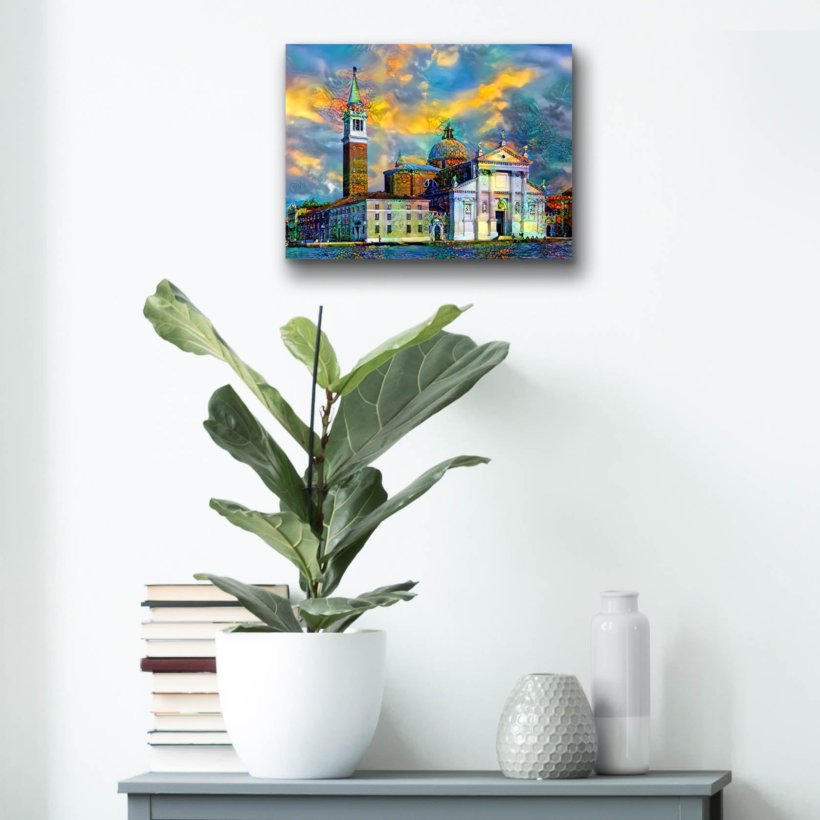 Epic Art 'Venice Italy Church of San Giorgio Maggiore' by Pedro Gavidia, Acrylic Glass Wall Art,16x12