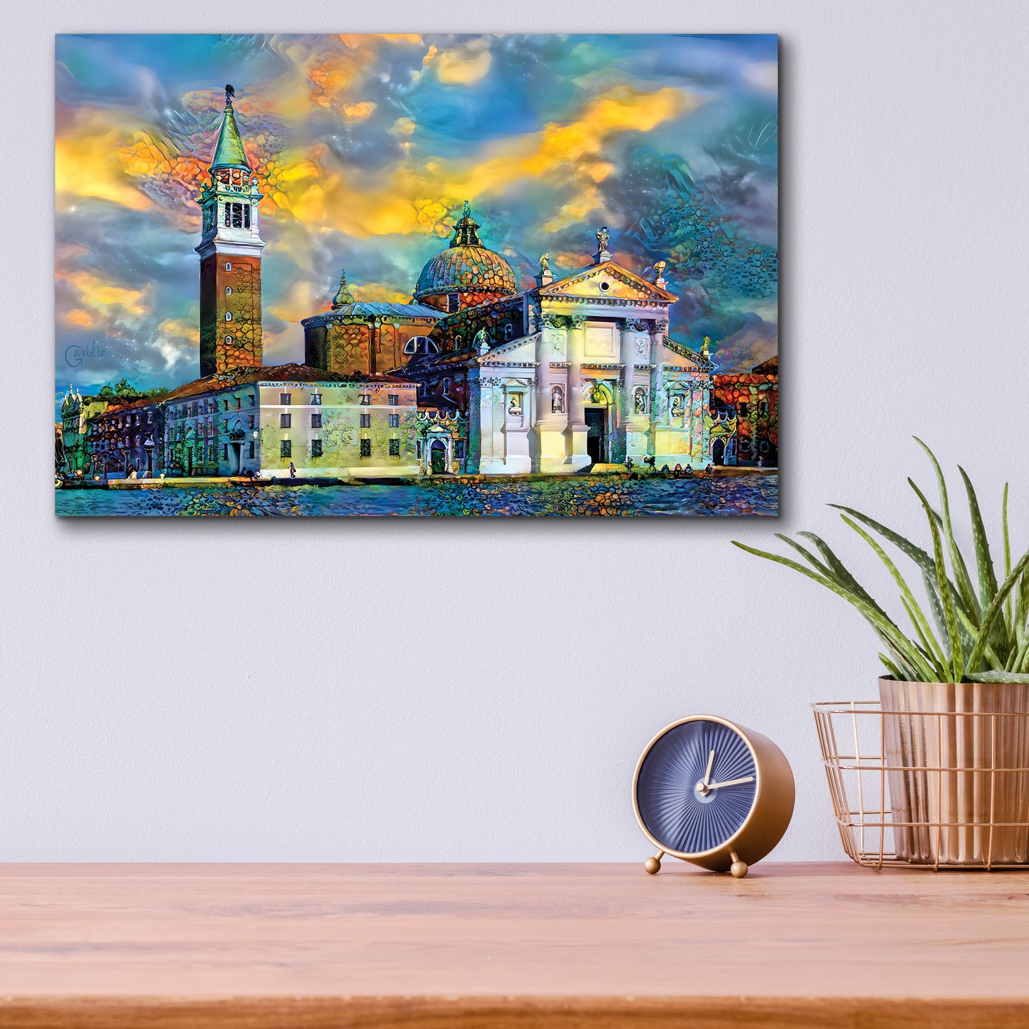 Epic Art 'Venice Italy Church of San Giorgio Maggiore' by Pedro Gavidia, Acrylic Glass Wall Art,16x12