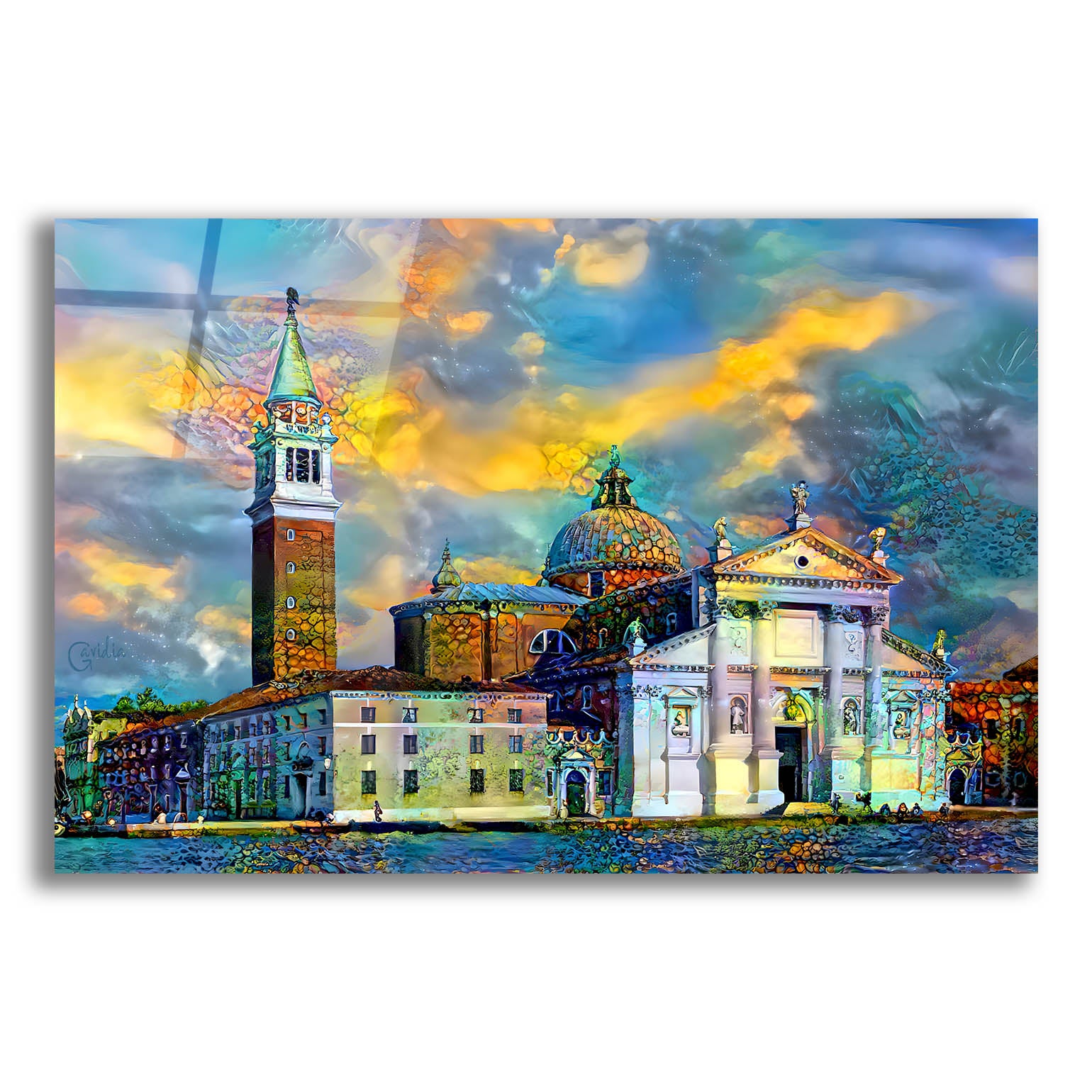 Epic Art 'Venice Italy Church of San Giorgio Maggiore' by Pedro Gavidia, Acrylic Glass Wall Art,16x12