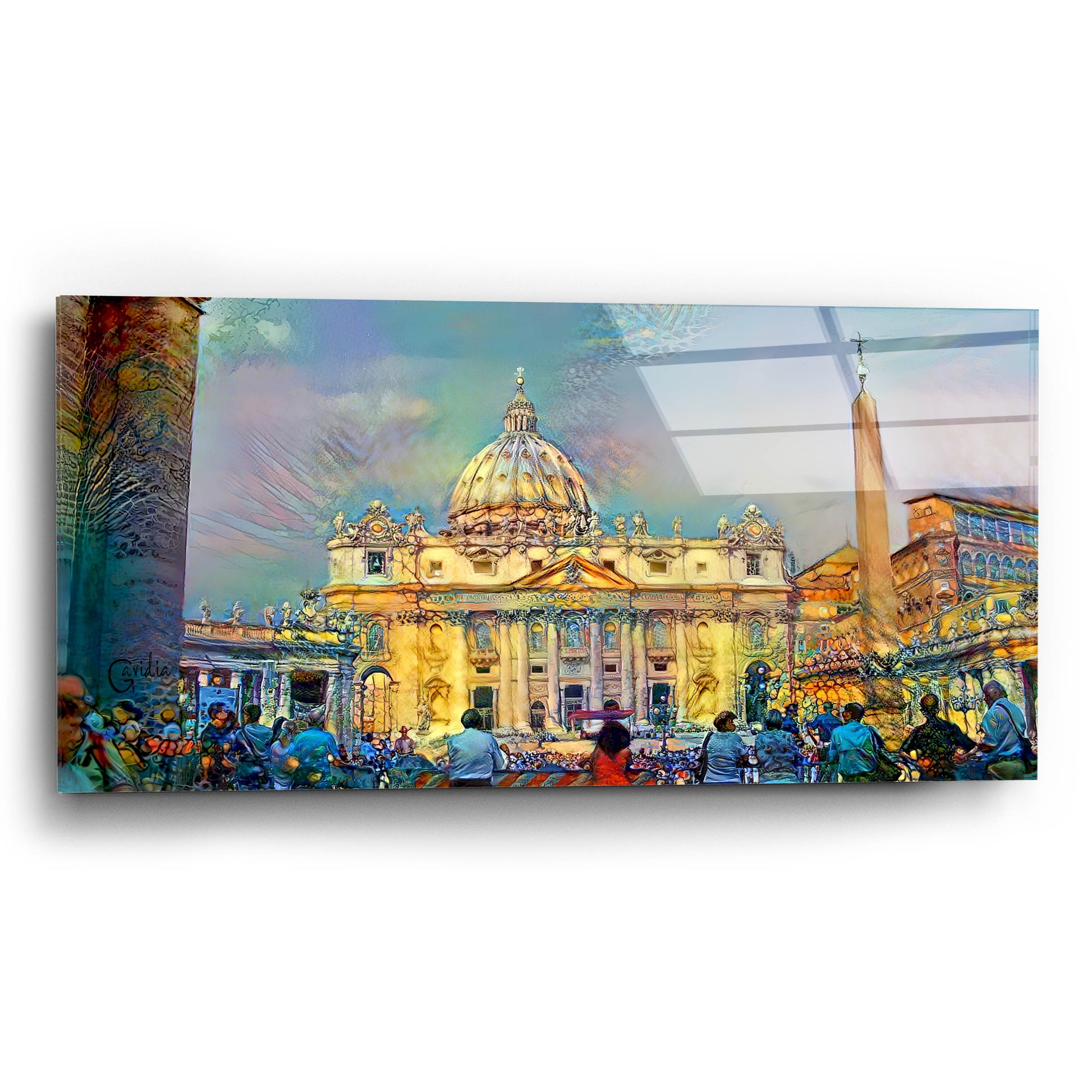 Epic Art 'Vatican City Saint Peter Basilica' by Pedro Gavidia, Acrylic Glass Wall Art,24x12