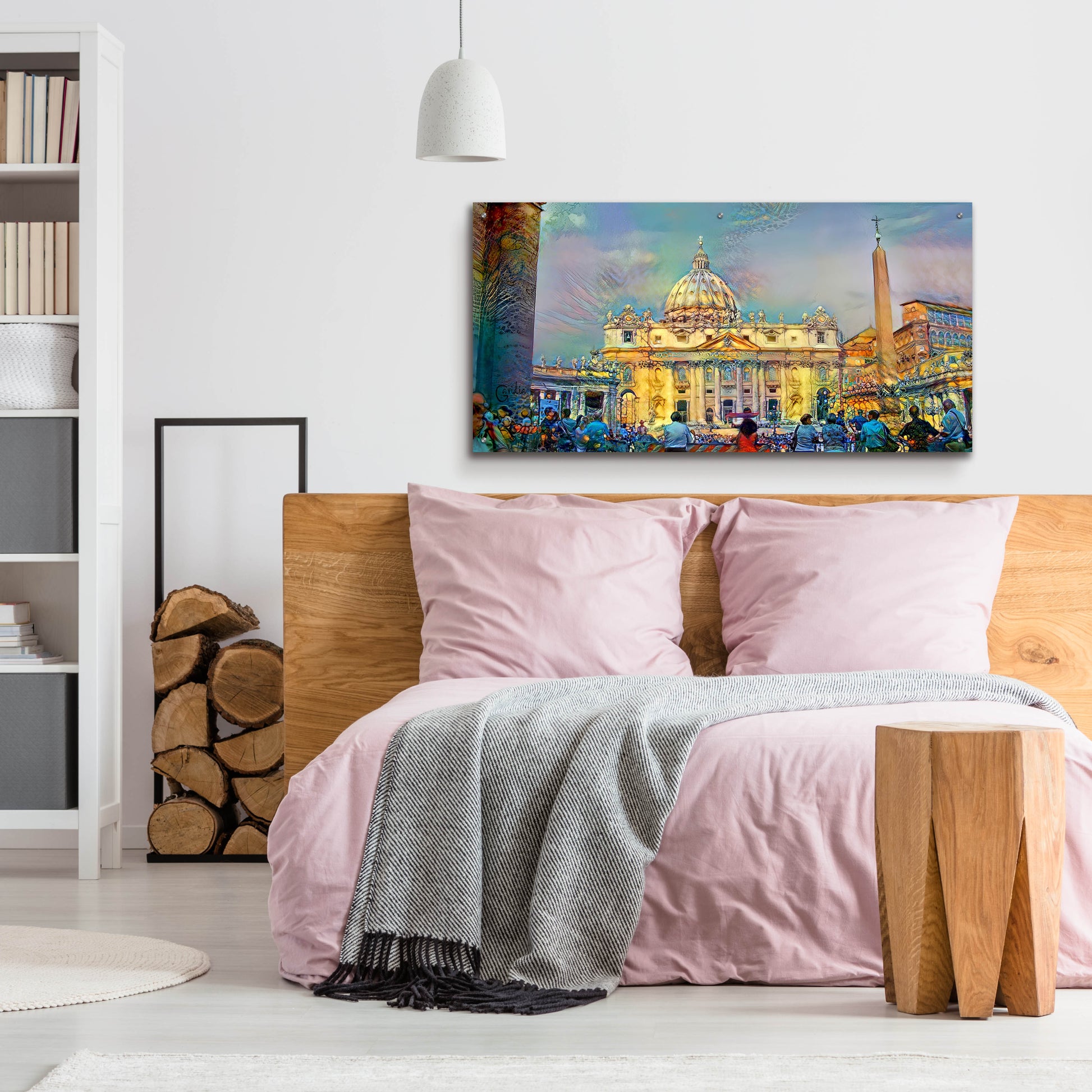 Epic Art 'Vatican City Saint Peter Basilica' by Pedro Gavidia, Acrylic Glass Wall Art,48x24