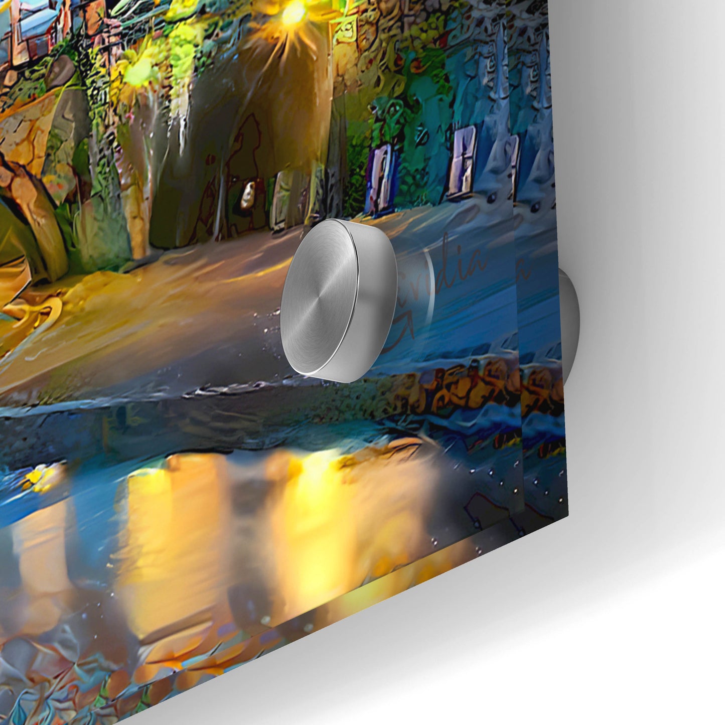 Epic Art 'Vatican City Saint Peter Basilica and bridge by night' by Pedro Gavidia, Acrylic Glass Wall Art,48x24