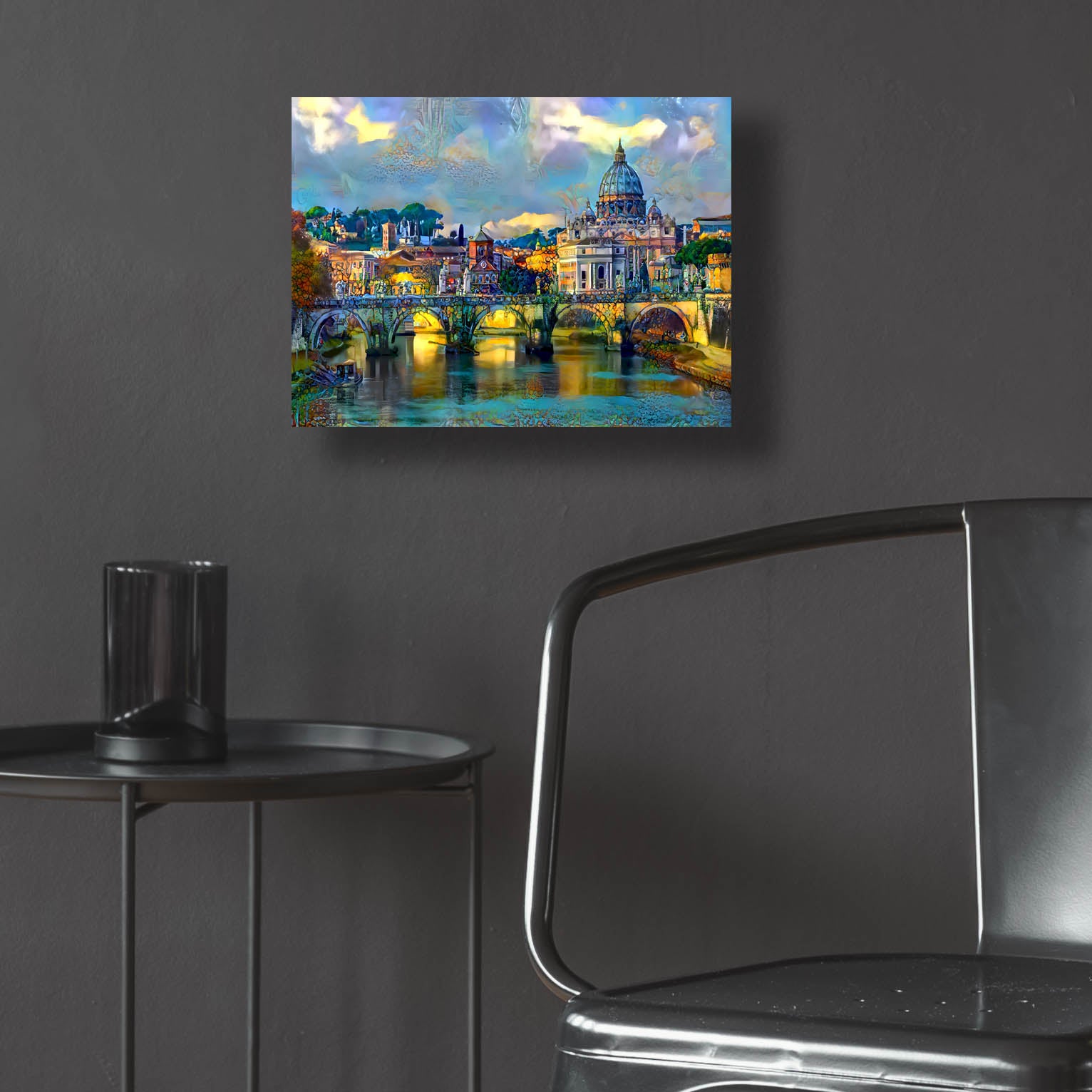 Epic Art 'Vatican City Saint Peter Basilica and bridge by day' by Pedro Gavidia, Acrylic Glass Wall Art,16x12