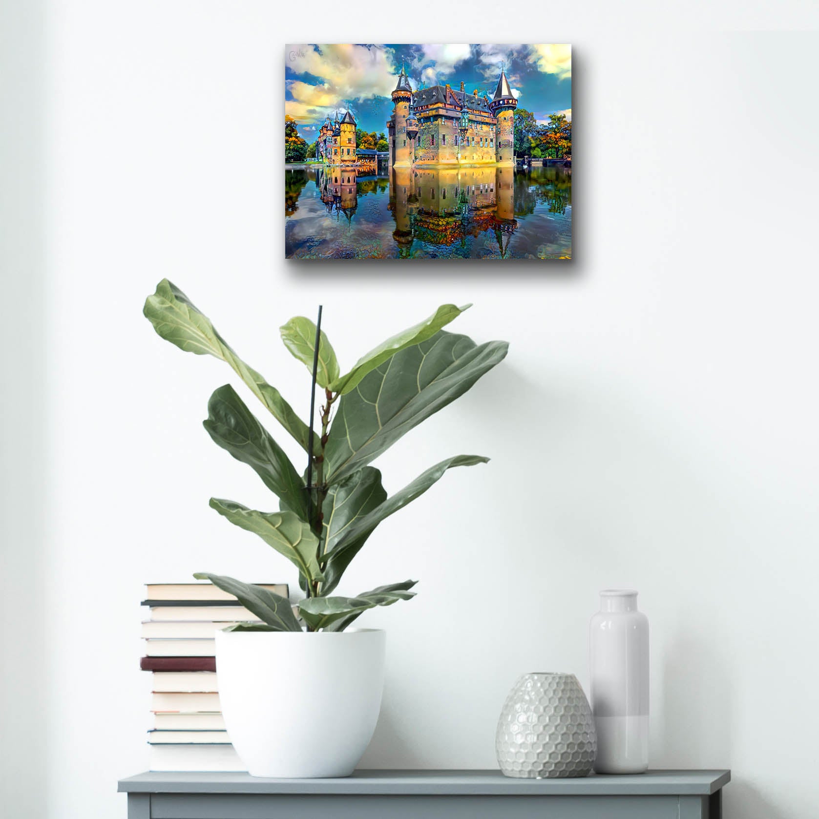 Epic Art 'Ultrecht Netherlands De Haar Castle' by Pedro Gavidia, Acrylic Glass Wall Art,16x12