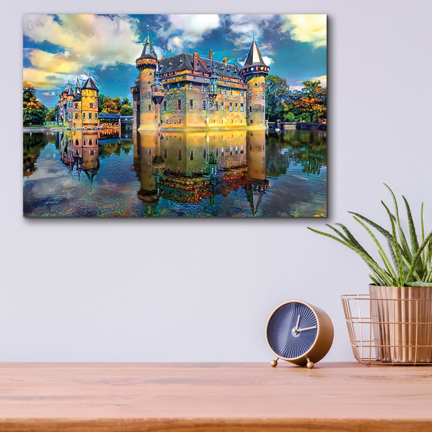 Epic Art 'Ultrecht Netherlands De Haar Castle' by Pedro Gavidia, Acrylic Glass Wall Art,16x12