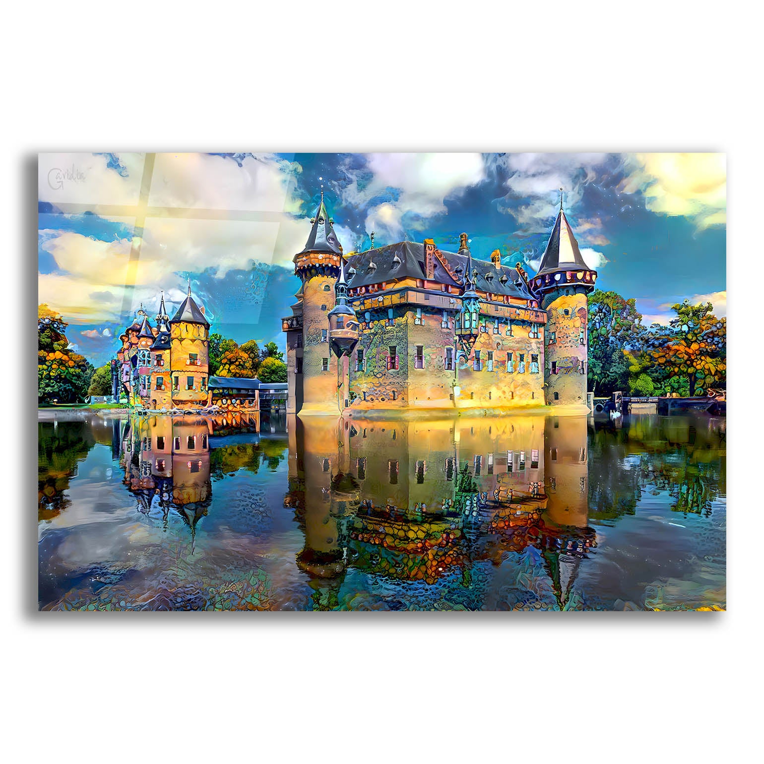 Epic Art 'Ultrecht Netherlands De Haar Castle' by Pedro Gavidia, Acrylic Glass Wall Art,16x12