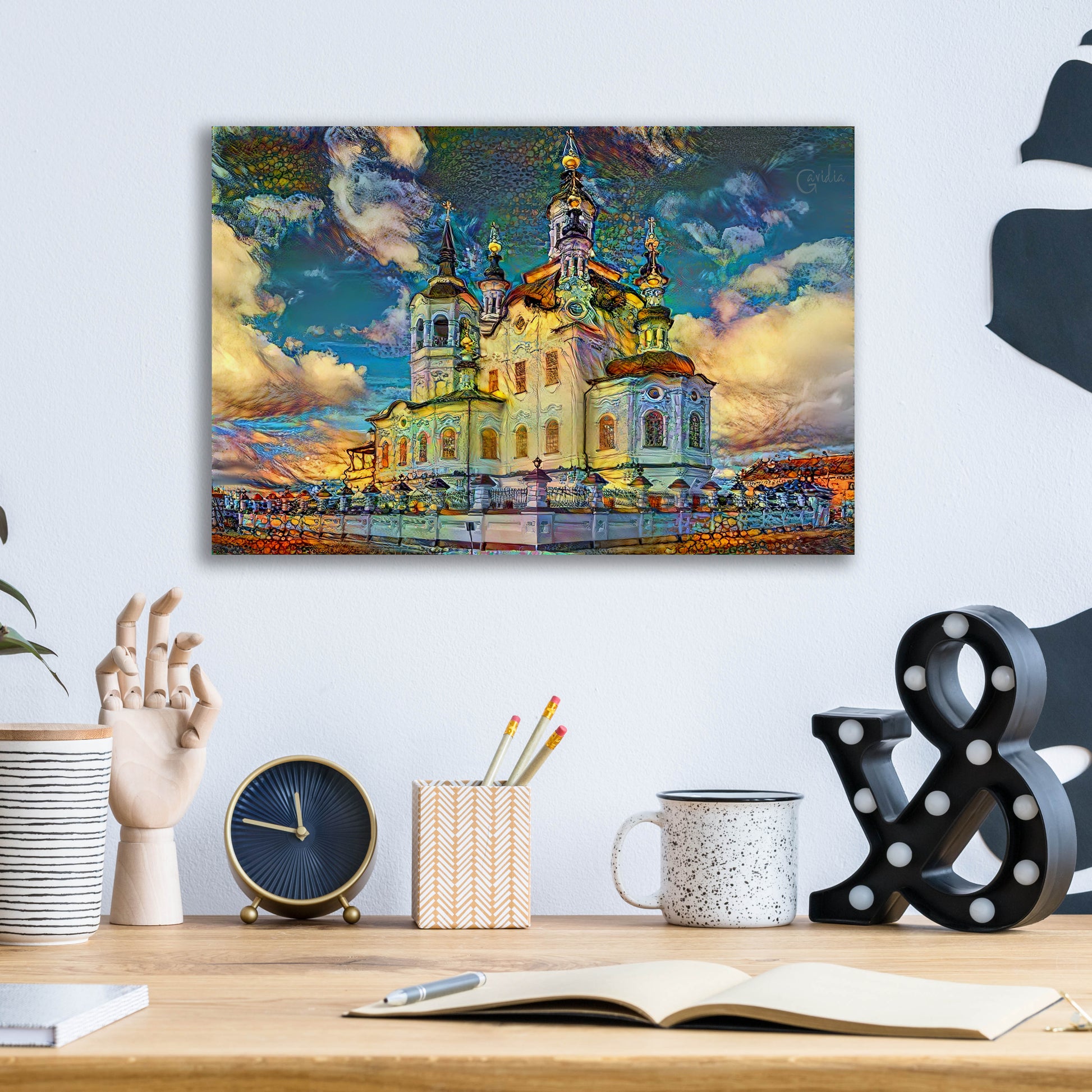 Epic Art 'Tyumen Russia Church of Zechariah and Elizabeth in Tobolsk' by Pedro Gavidia, Acrylic Glass Wall Art,16x12