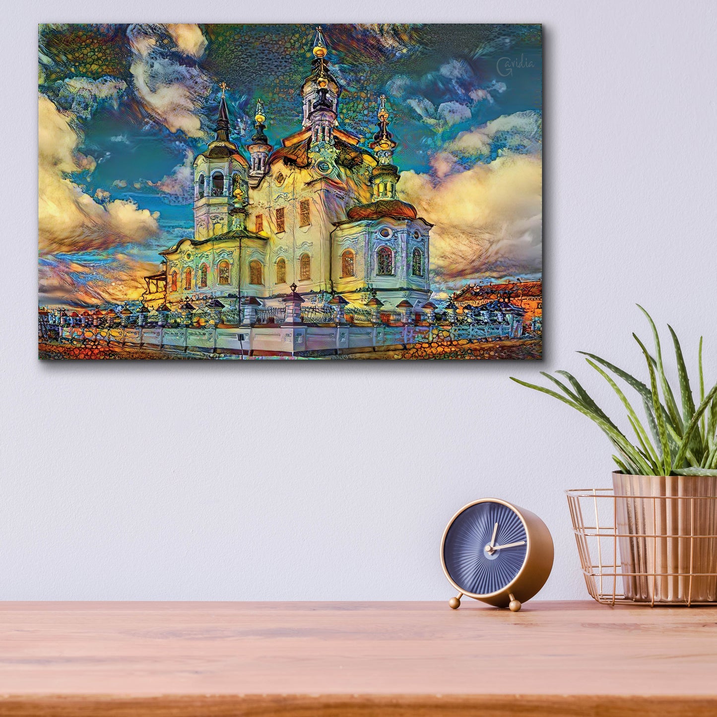 Epic Art 'Tyumen Russia Church of Zechariah and Elizabeth in Tobolsk' by Pedro Gavidia, Acrylic Glass Wall Art,16x12