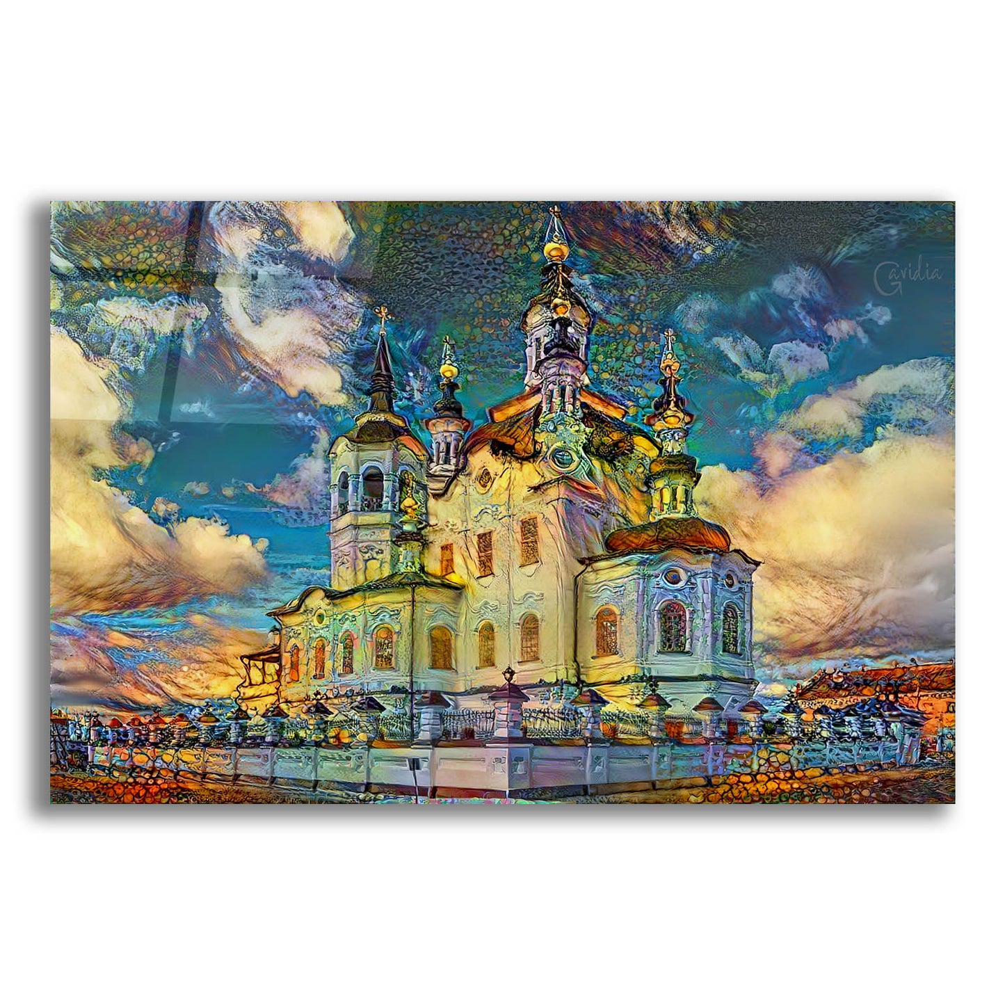 Epic Art 'Tyumen Russia Church of Zechariah and Elizabeth in Tobolsk' by Pedro Gavidia, Acrylic Glass Wall Art,16x12