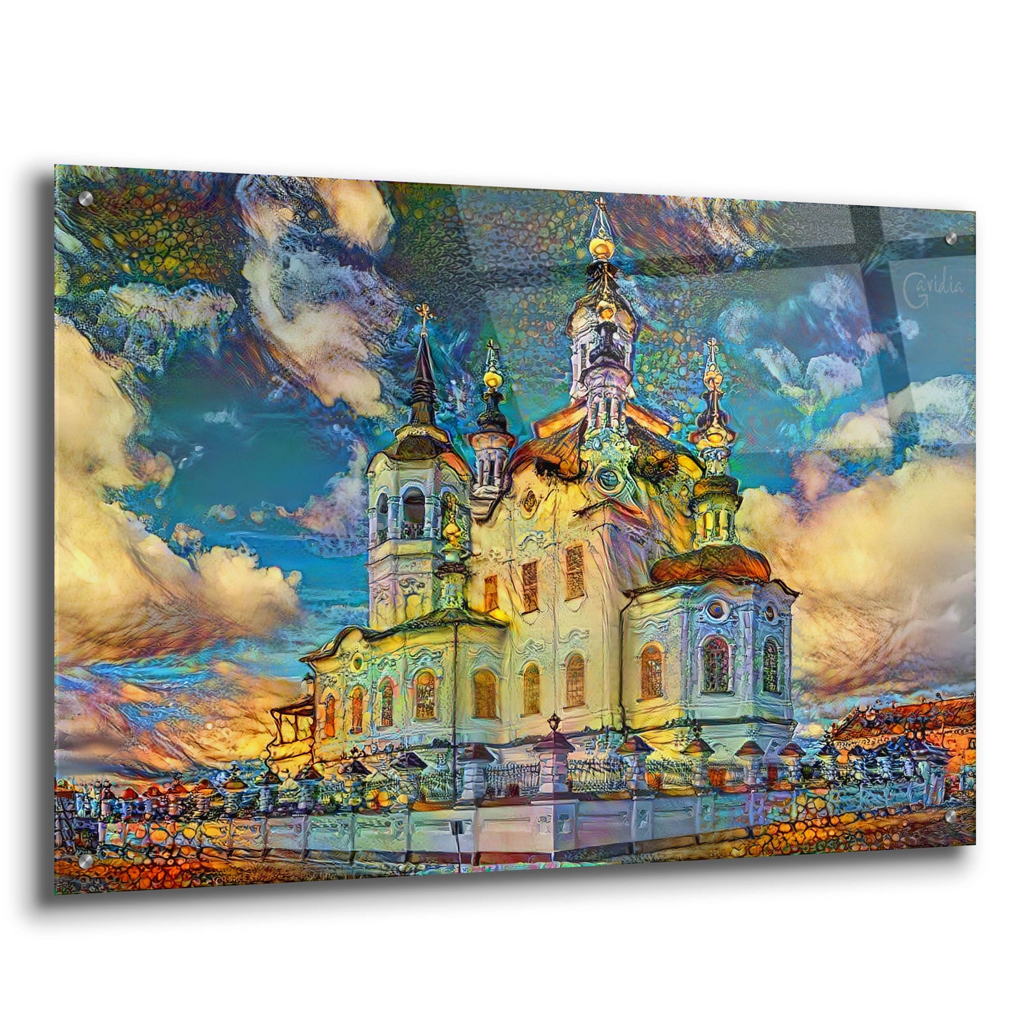 Epic Art 'Tyumen Russia Church of Zechariah and Elizabeth in Tobolsk' by Pedro Gavidia, Acrylic Glass Wall Art,36x24