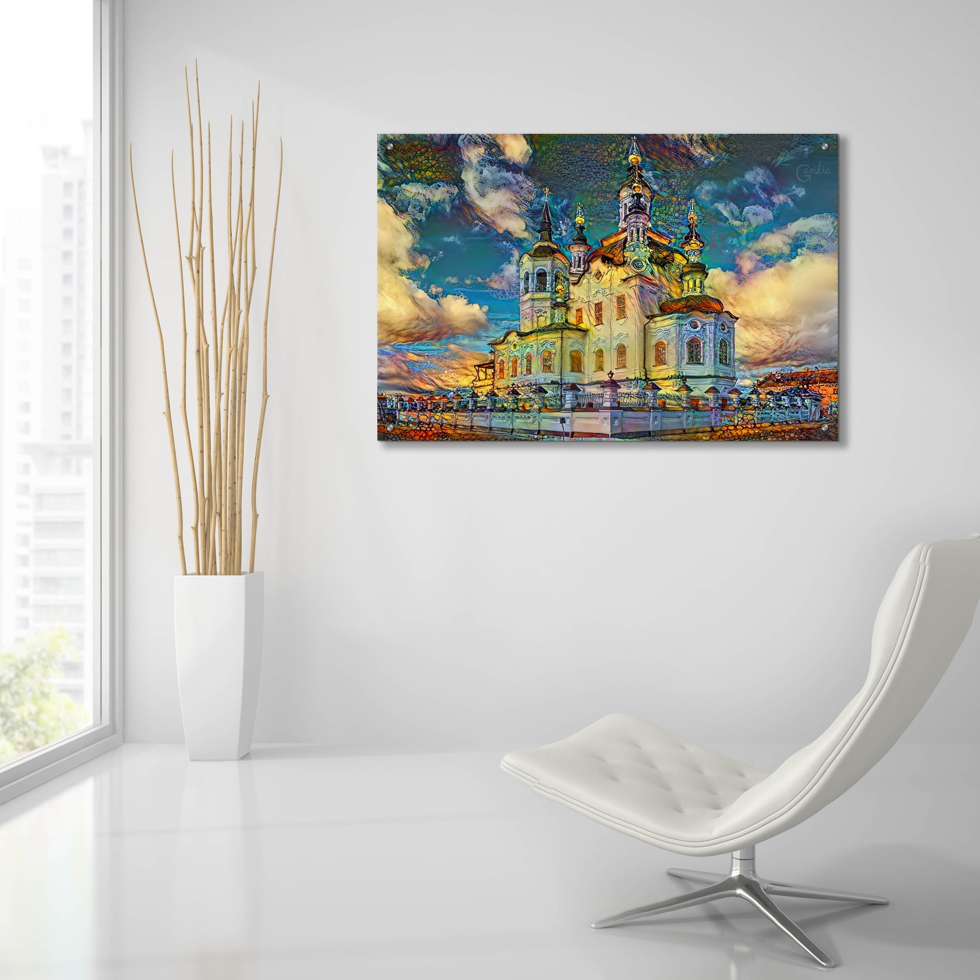 Epic Art 'Tyumen Russia Church of Zechariah and Elizabeth in Tobolsk' by Pedro Gavidia, Acrylic Glass Wall Art,36x24