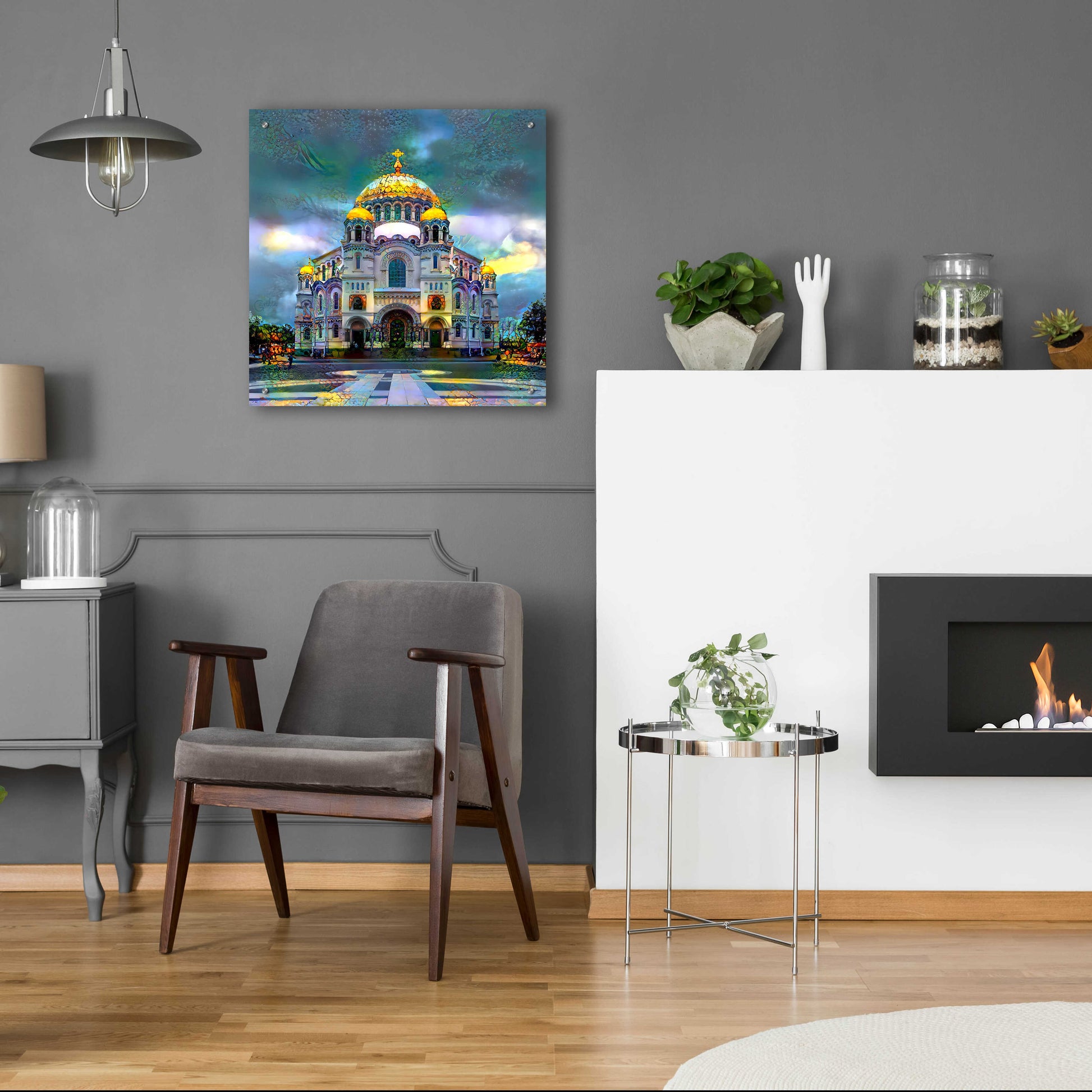 Epic Art 'Saint Petersburg Russia Naval cathedral of Saint Nicholas in Kronstadt' by Pedro Gavidia, Acrylic Glass Wall Art,24x24