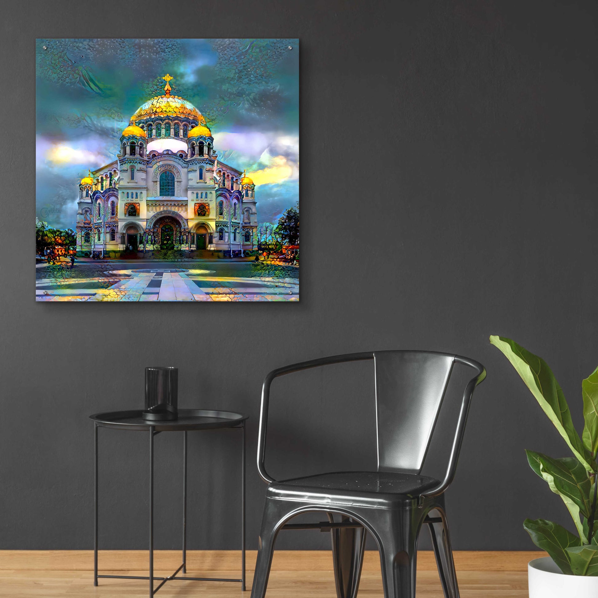 Epic Art 'Saint Petersburg Russia Naval cathedral of Saint Nicholas in Kronstadt' by Pedro Gavidia, Acrylic Glass Wall Art,36x36