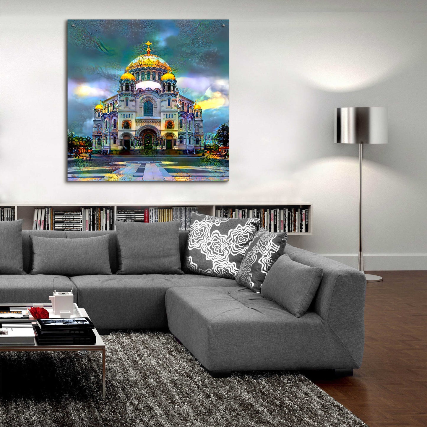 Epic Art 'Saint Petersburg Russia Naval cathedral of Saint Nicholas in Kronstadt' by Pedro Gavidia, Acrylic Glass Wall Art,36x36