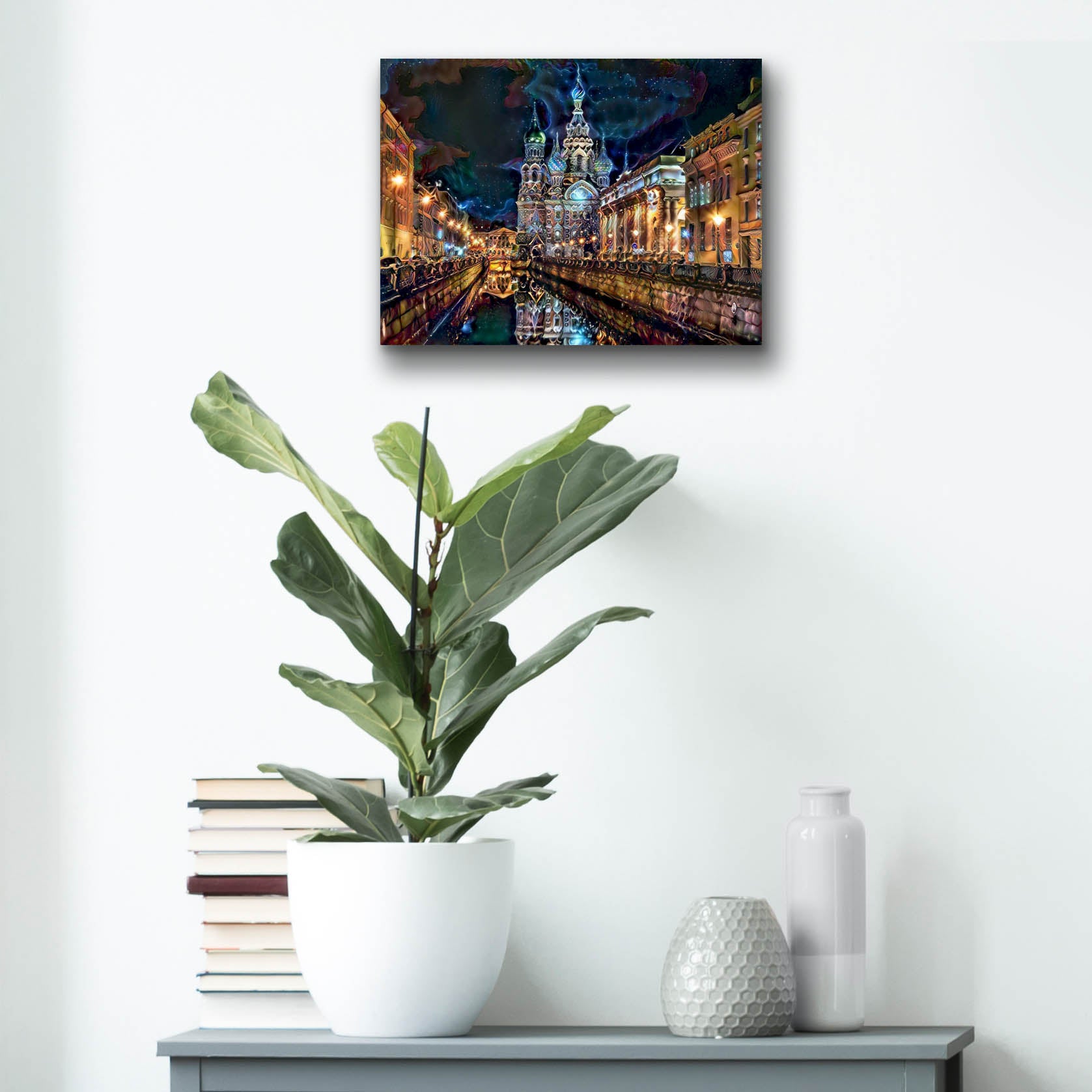 Epic Art 'Saint Petersburg Russia Church of the Savior on Spilled Blood at night' by Pedro Gavidia, Acrylic Glass Wall Art,16x12