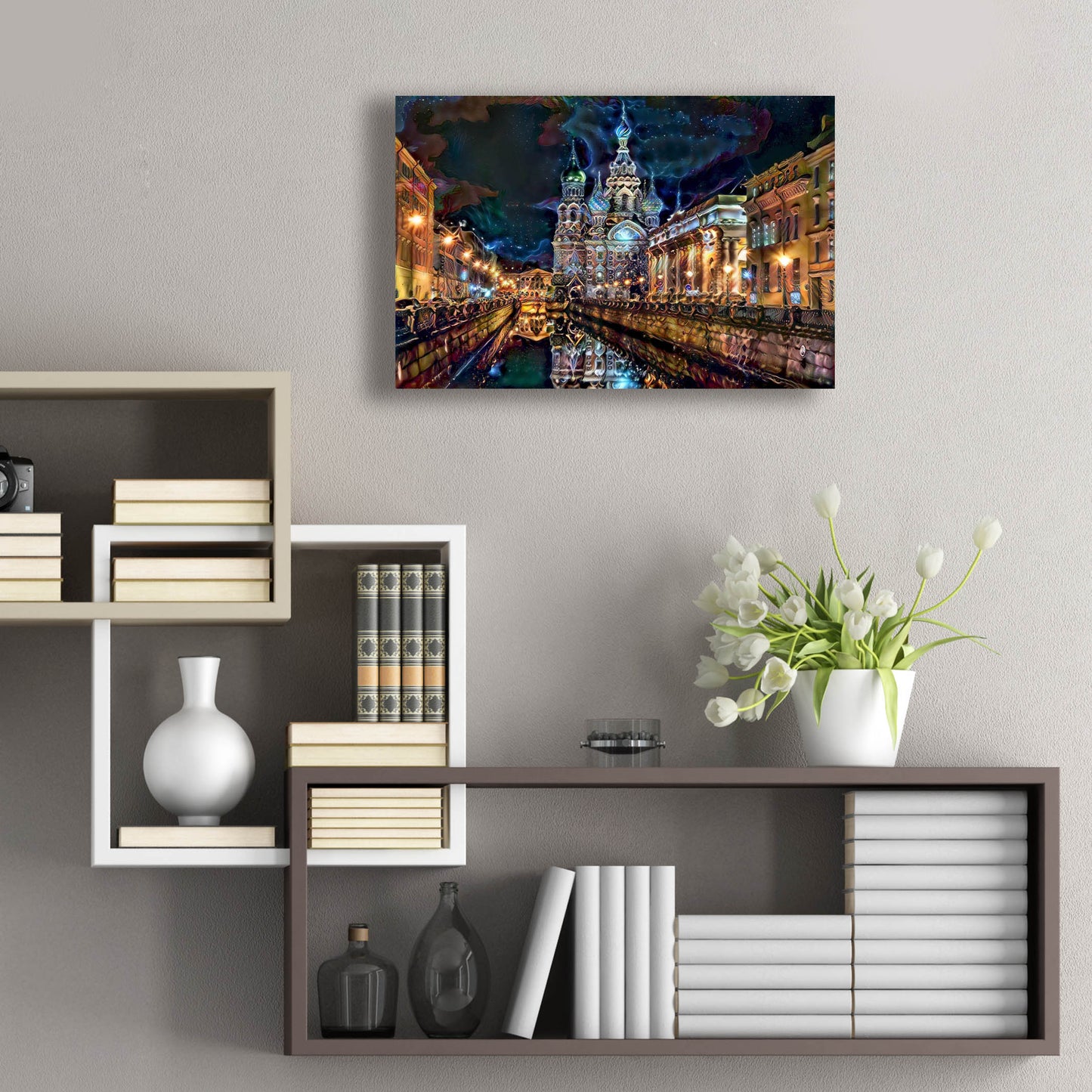 Epic Art 'Saint Petersburg Russia Church of the Savior on Spilled Blood at night' by Pedro Gavidia, Acrylic Glass Wall Art,24x16
