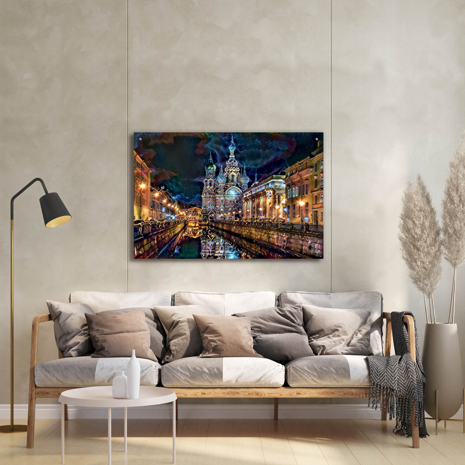 Epic Art 'Saint Petersburg Russia Church of the Savior on Spilled Blood at night' by Pedro Gavidia, Acrylic Glass Wall Art,36x24