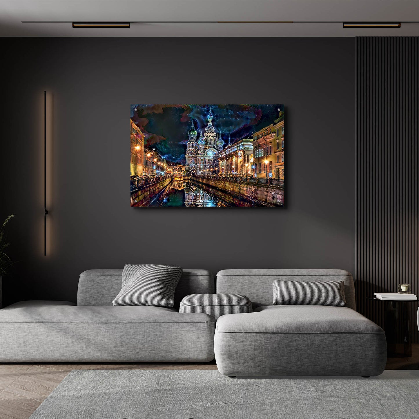 Epic Art 'Saint Petersburg Russia Church of the Savior on Spilled Blood at night' by Pedro Gavidia, Acrylic Glass Wall Art,36x24