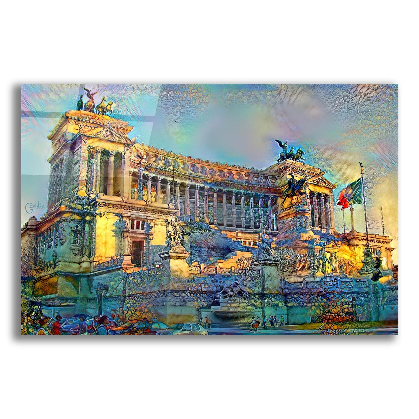 Epic Art 'Rome Italy Victor Emmanuel II National Monument' by Pedro Gavidia, Acrylic Glass Wall Art,16x12