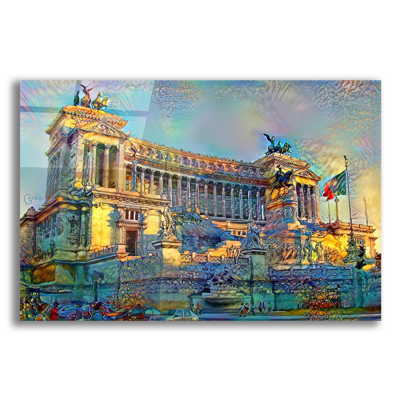 Epic Art 'Rome Italy Victor Emmanuel II National Monument' by Pedro Gavidia, Acrylic Glass Wall Art,24x16