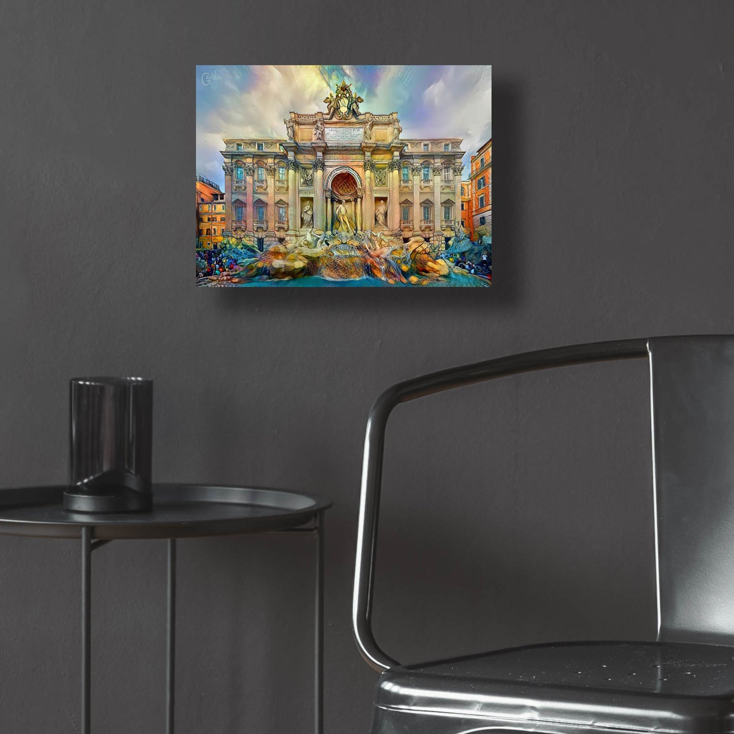 Epic Art 'Rome Italy Trevi Fountain' by Pedro Gavidia, Acrylic Glass Wall Art,16x12