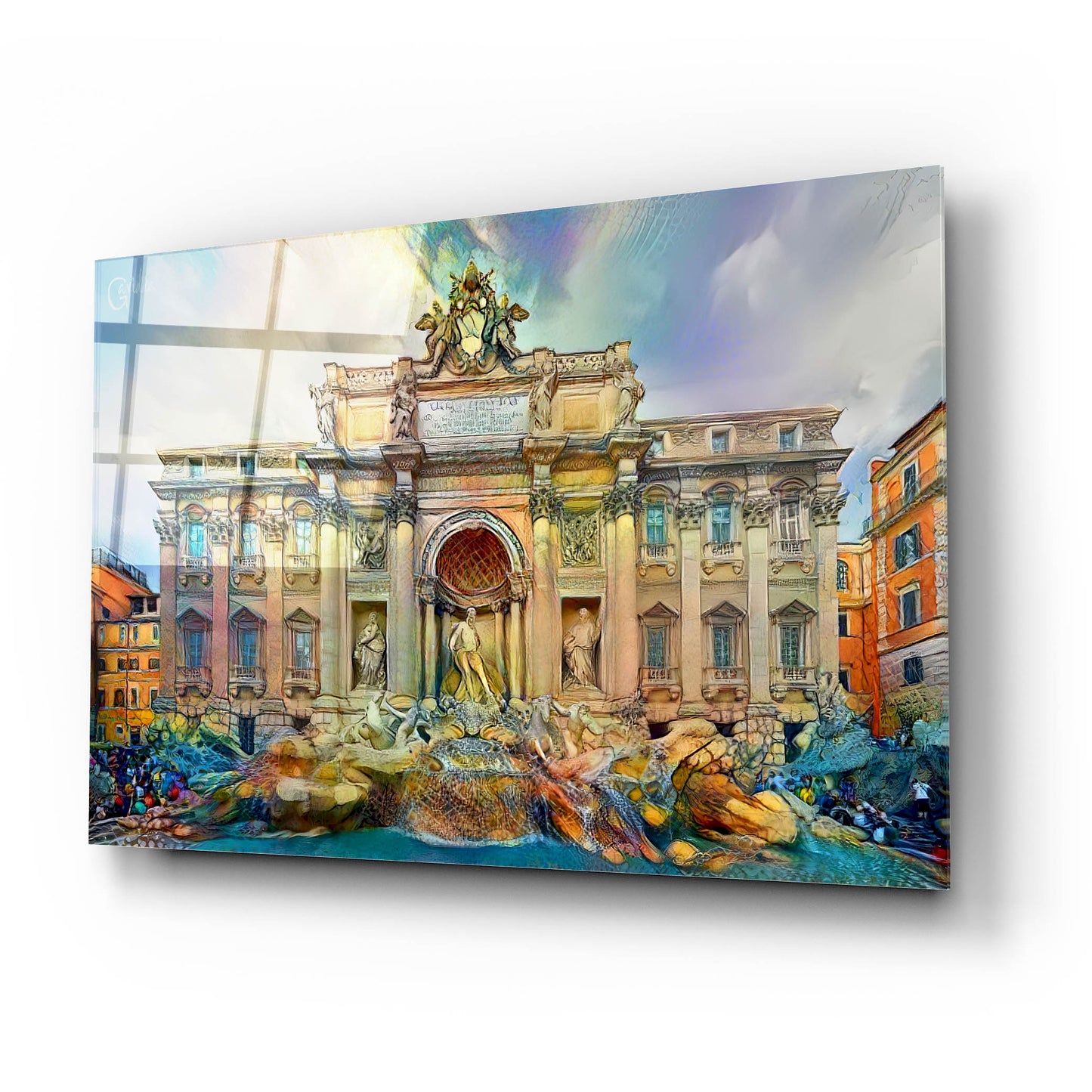 Epic Art 'Rome Italy Trevi Fountain' by Pedro Gavidia, Acrylic Glass Wall Art,24x16