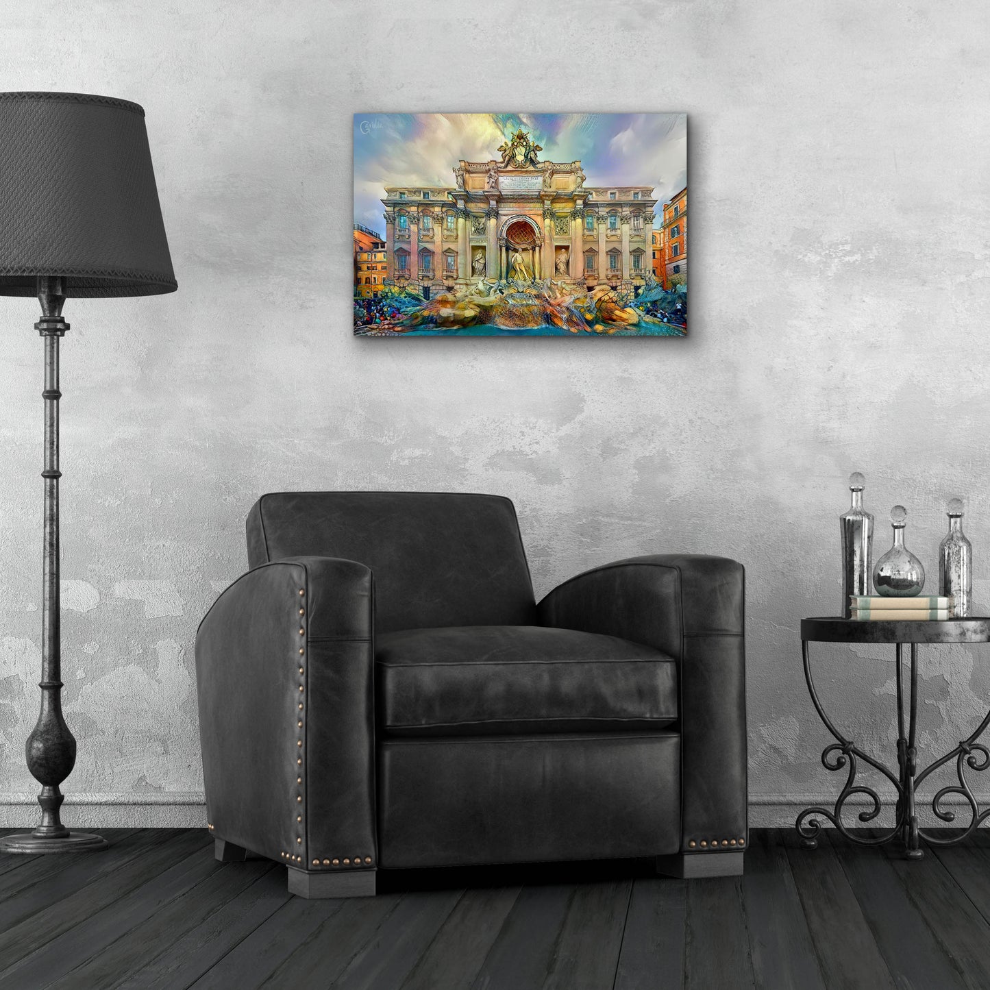 Epic Art 'Rome Italy Trevi Fountain' by Pedro Gavidia, Acrylic Glass Wall Art,24x16