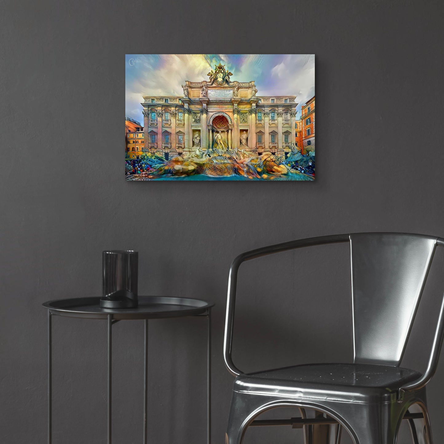 Epic Art 'Rome Italy Trevi Fountain' by Pedro Gavidia, Acrylic Glass Wall Art,24x16