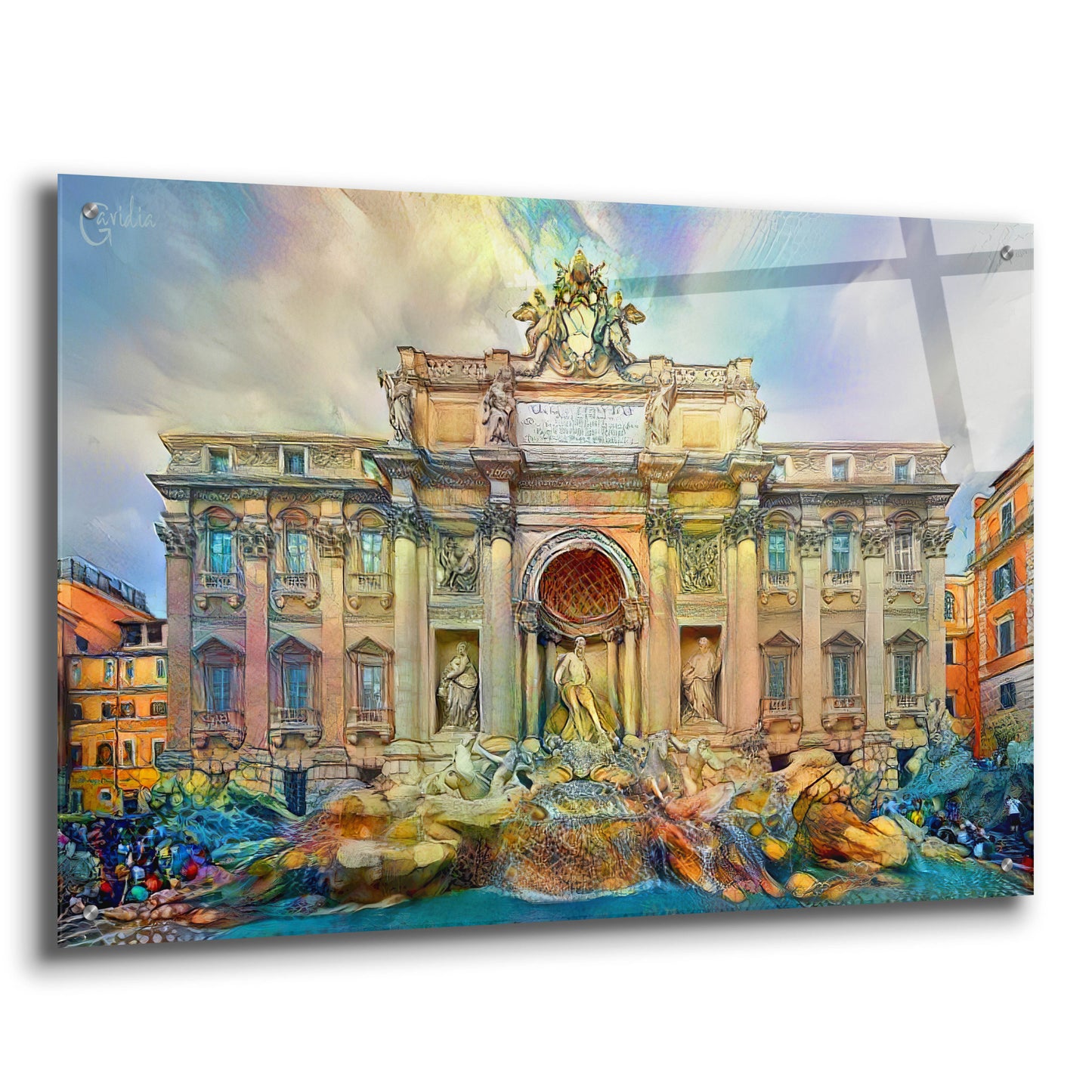 Epic Art 'Rome Italy Trevi Fountain' by Pedro Gavidia, Acrylic Glass Wall Art,36x24
