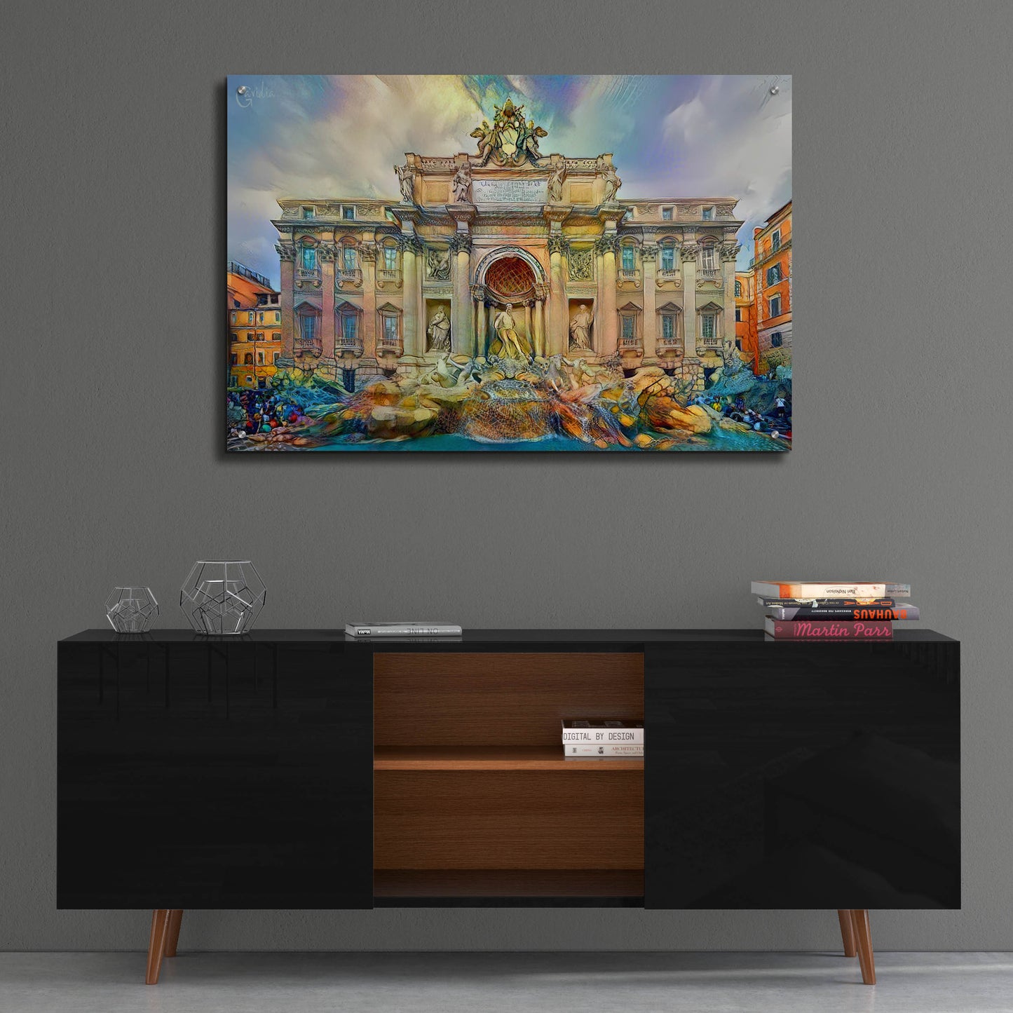 Epic Art 'Rome Italy Trevi Fountain' by Pedro Gavidia, Acrylic Glass Wall Art,36x24