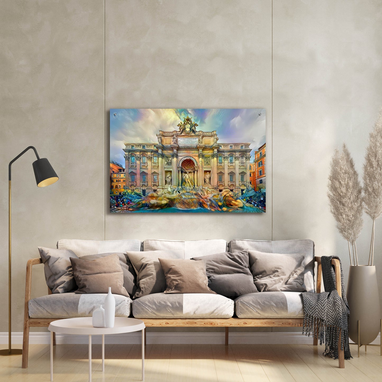 Epic Art 'Rome Italy Trevi Fountain' by Pedro Gavidia, Acrylic Glass Wall Art,36x24