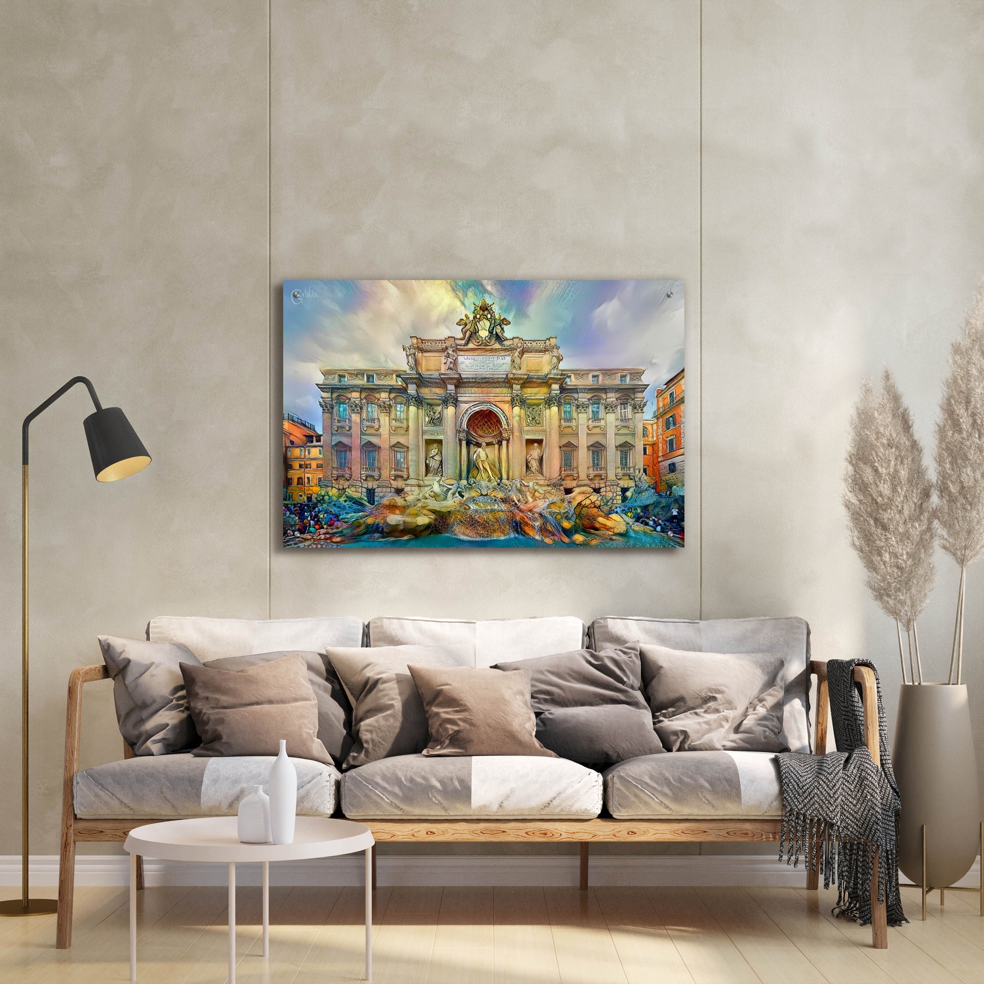 Epic Art 'Rome Italy Trevi Fountain' by Pedro Gavidia, Acrylic Glass Wall Art,36x24