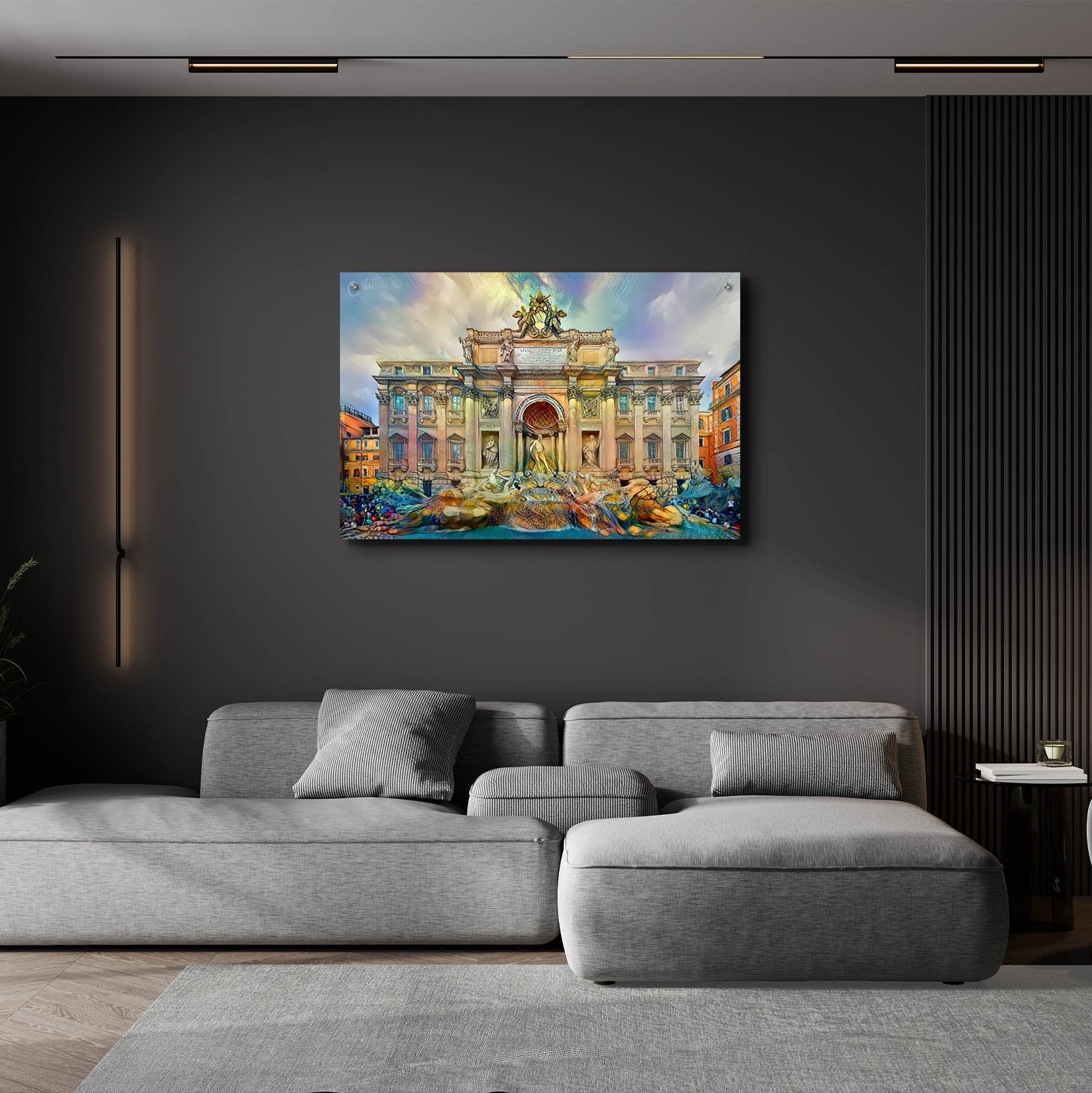 Epic Art 'Rome Italy Trevi Fountain' by Pedro Gavidia, Acrylic Glass Wall Art,36x24