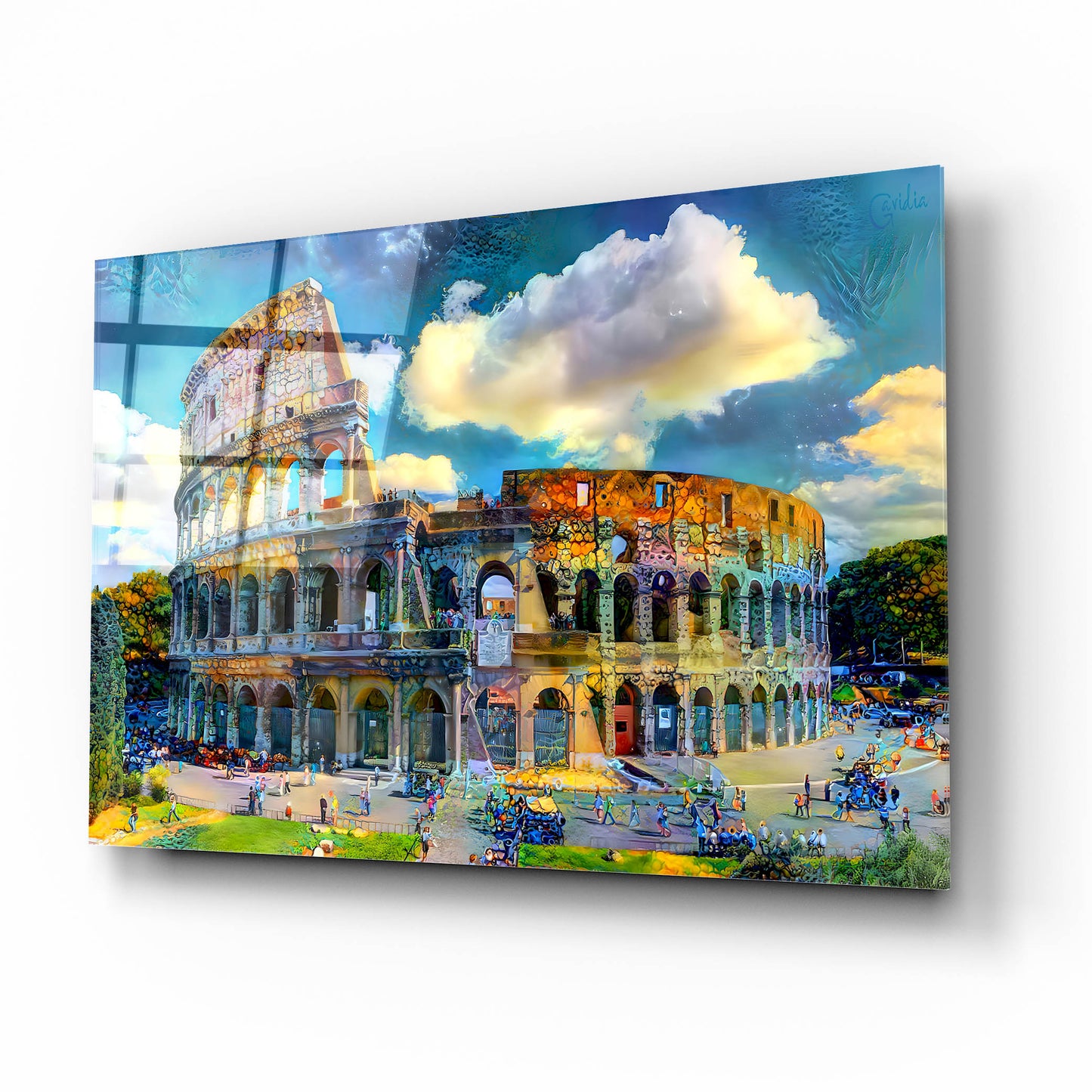 Epic Art 'Rome Italy Colosseum Ver1' by Pedro Gavidia, Acrylic Glass Wall Art,16x12
